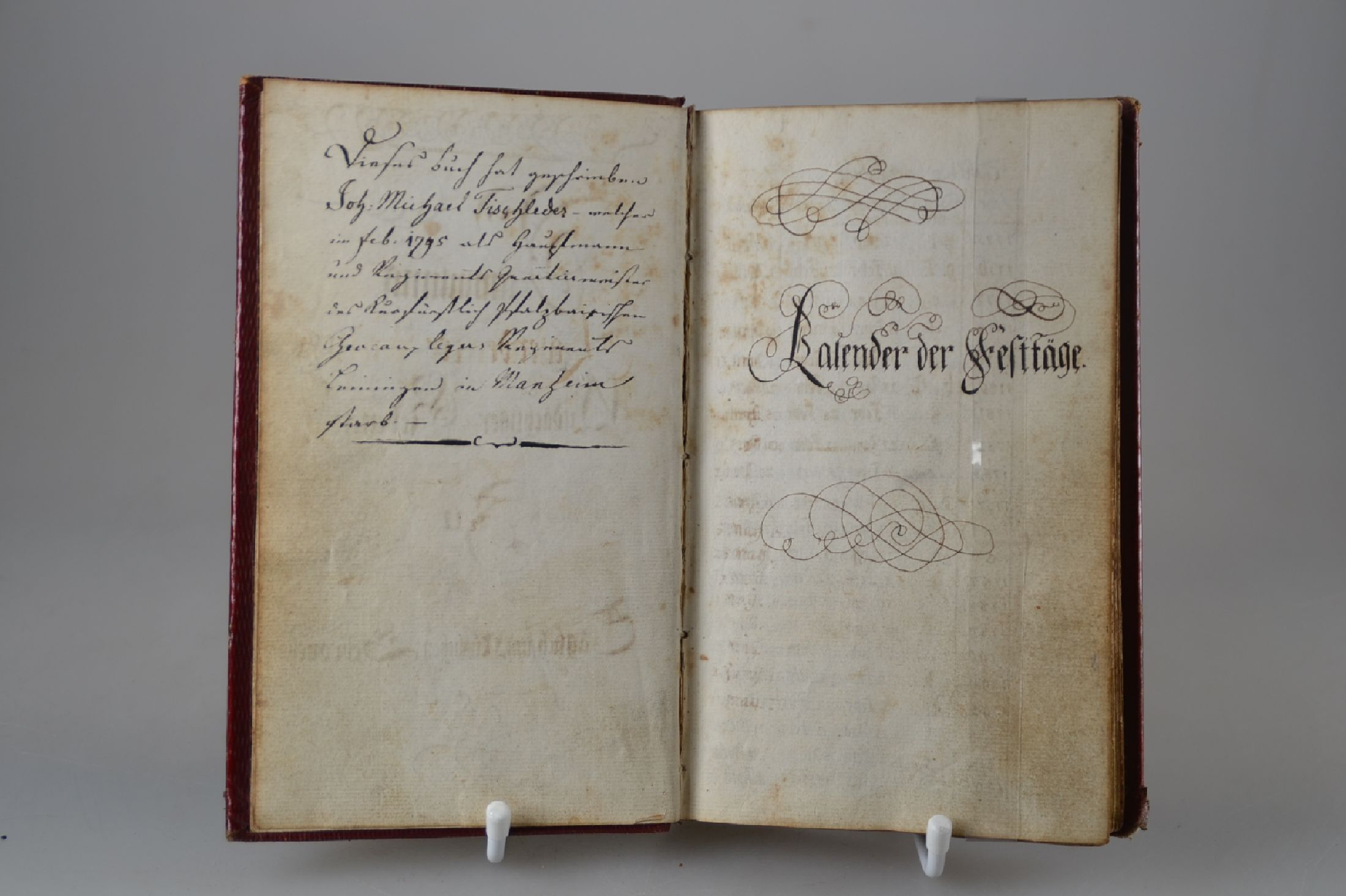 Detail b: Johann Michael Tischleder (Leutnant beim Leibdragonerregiment der Pfälzer Kurfürstin Elisabeth Auguste und später Hauptmann u. ...