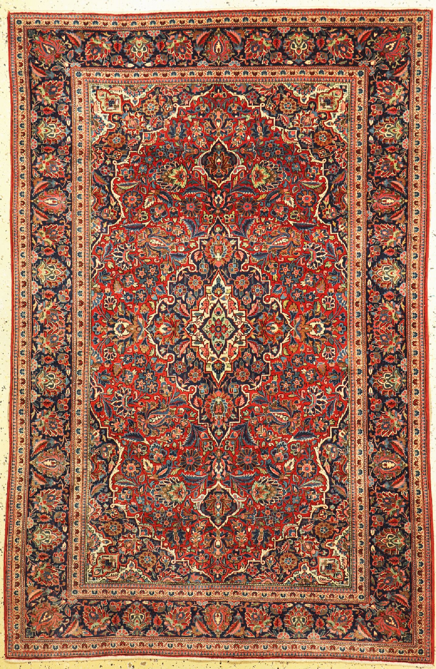 Keschan Kork fein, Persien, um 1930, Korkwolle auf Baumwolle, ca. 210 x 138 cm, gereinigt, EHZ: 1-2