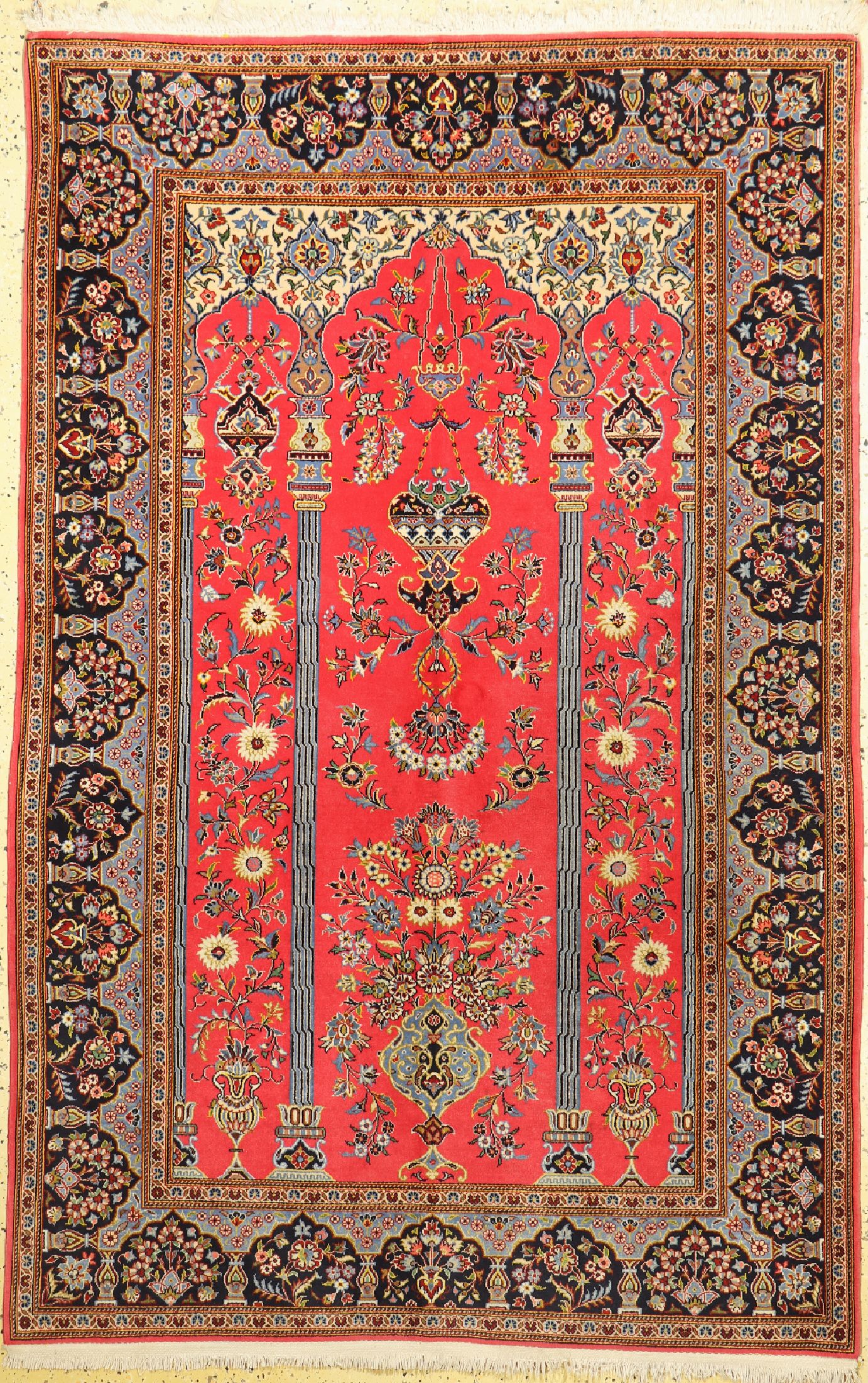 Keschan Kork fein, Persien, ca. 50 Jahre, Korkwolle auf Baumwolle, ca. 212 x 140 cm, EHZ: 1-2