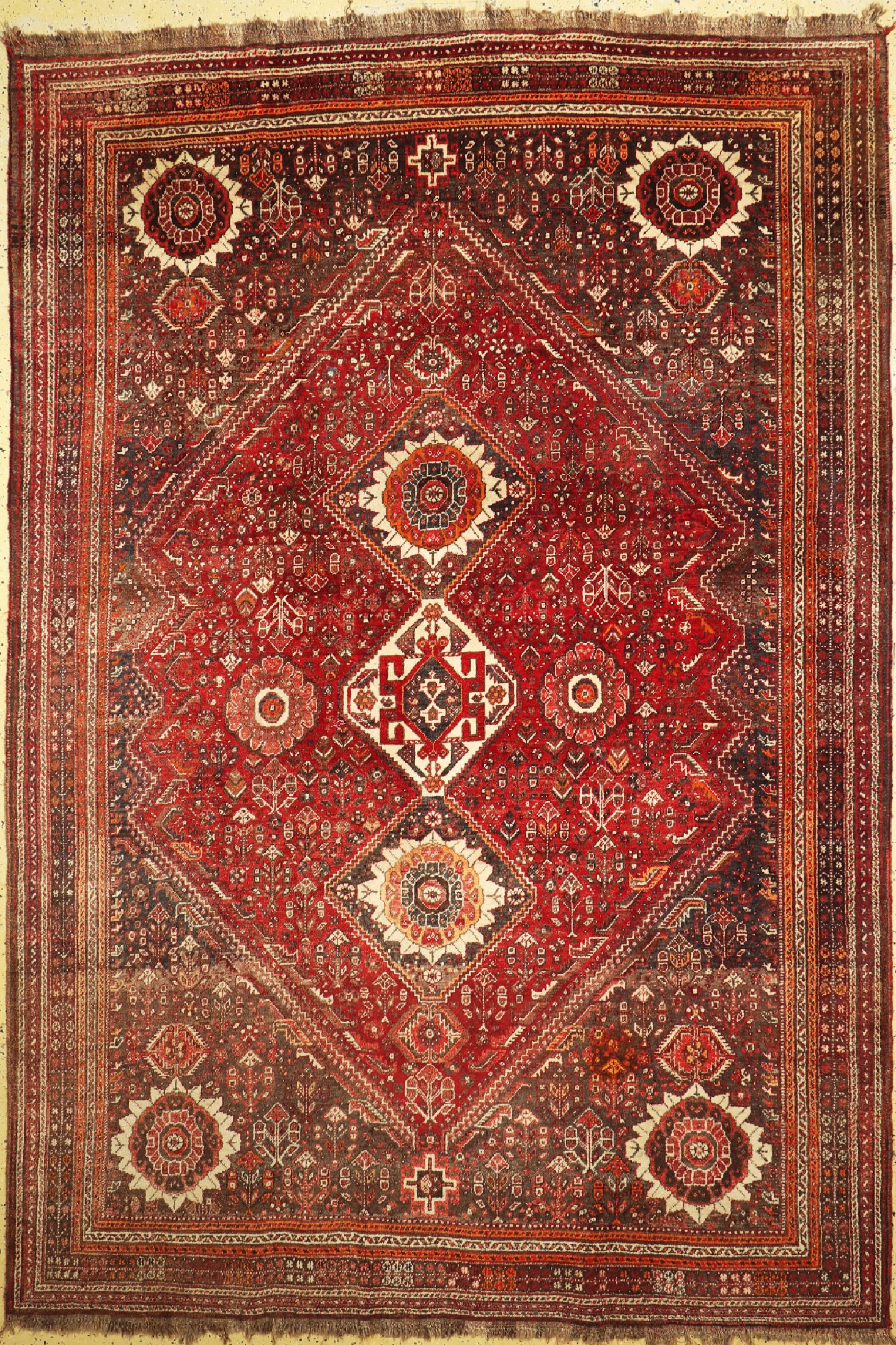 Ghaschgai alt, Persien, um 1950, Wolle auf Wolle, ca. 322 x 222 cm, EHZ: 2