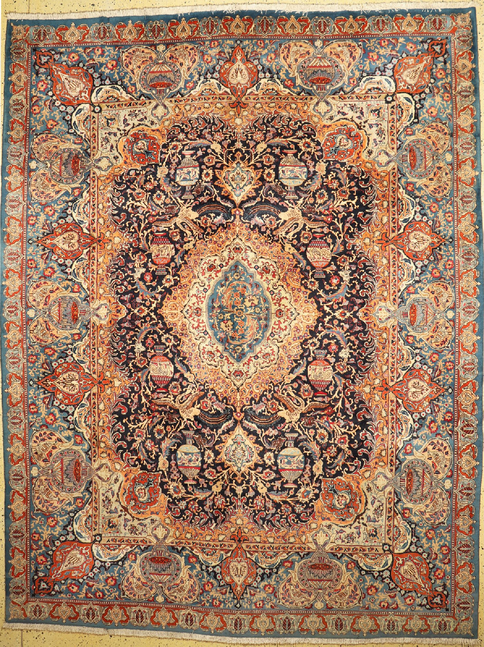 Kaschmar alt, Persien, um 1960, Wolle auf Baumwolle, ca. 390 x 300 cm, EHZ: 1-2