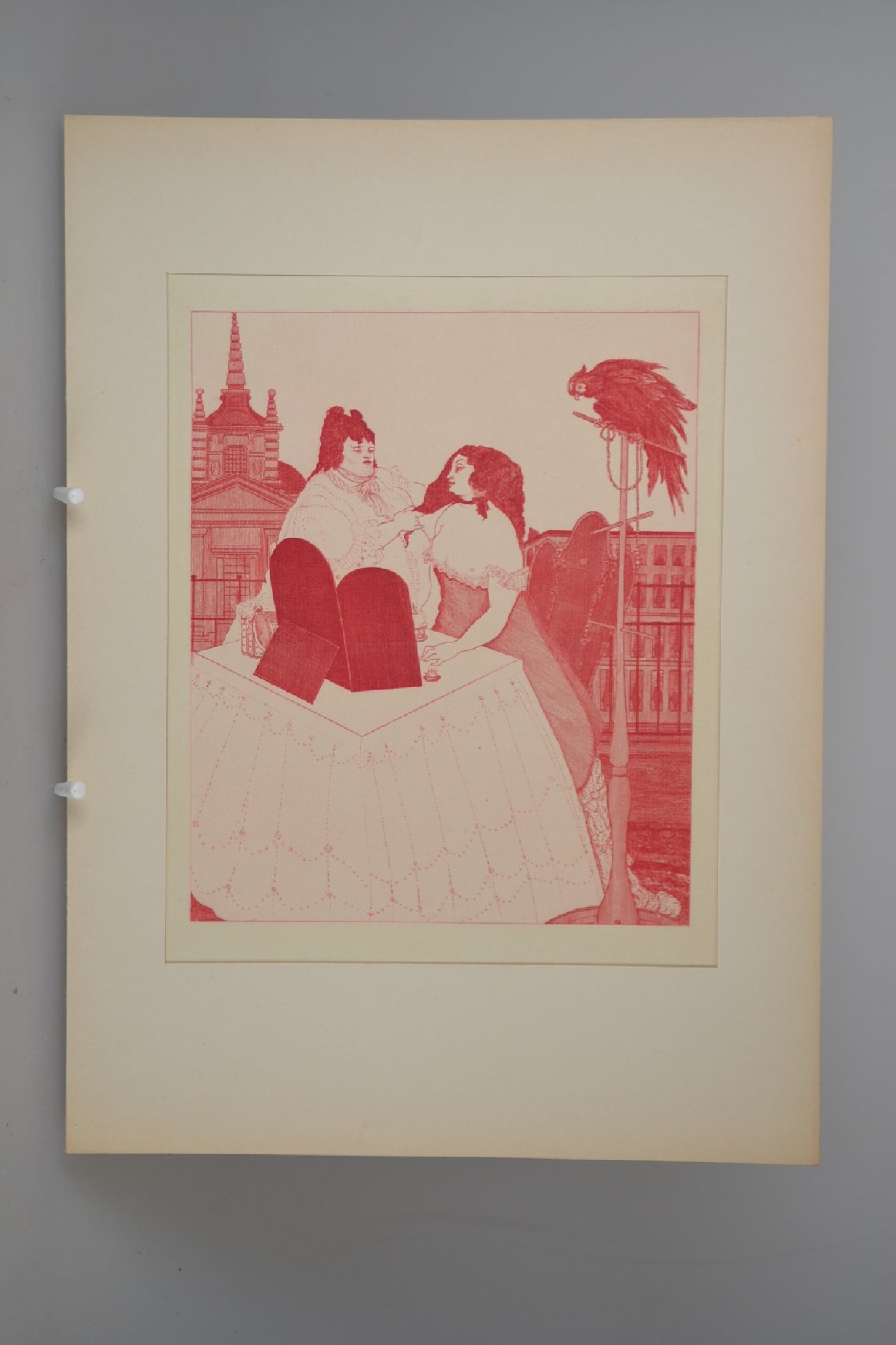 Detail c: Aubrey Beardsley (1872-1898): Mademoiselle de Maupin. Ein imaginäres Porträt von J.R. des Essientes, o.J. (um 1920), Vorzugsausgabe "Erster ...