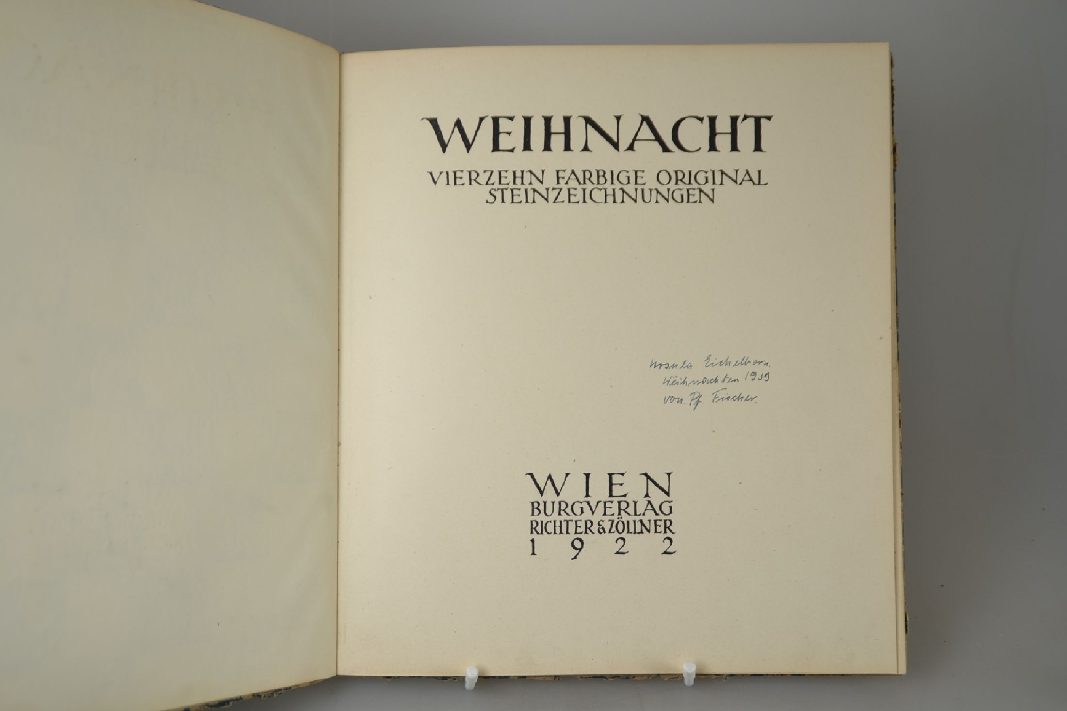 Detail a: Buch: Franz Cizek Hrg.: Weihnacht, Burgverlag Richter & Zöllner Wien 1922, mit 14 Farblithographien versch. Künstler, Franz Cizek war Prof. an der ...