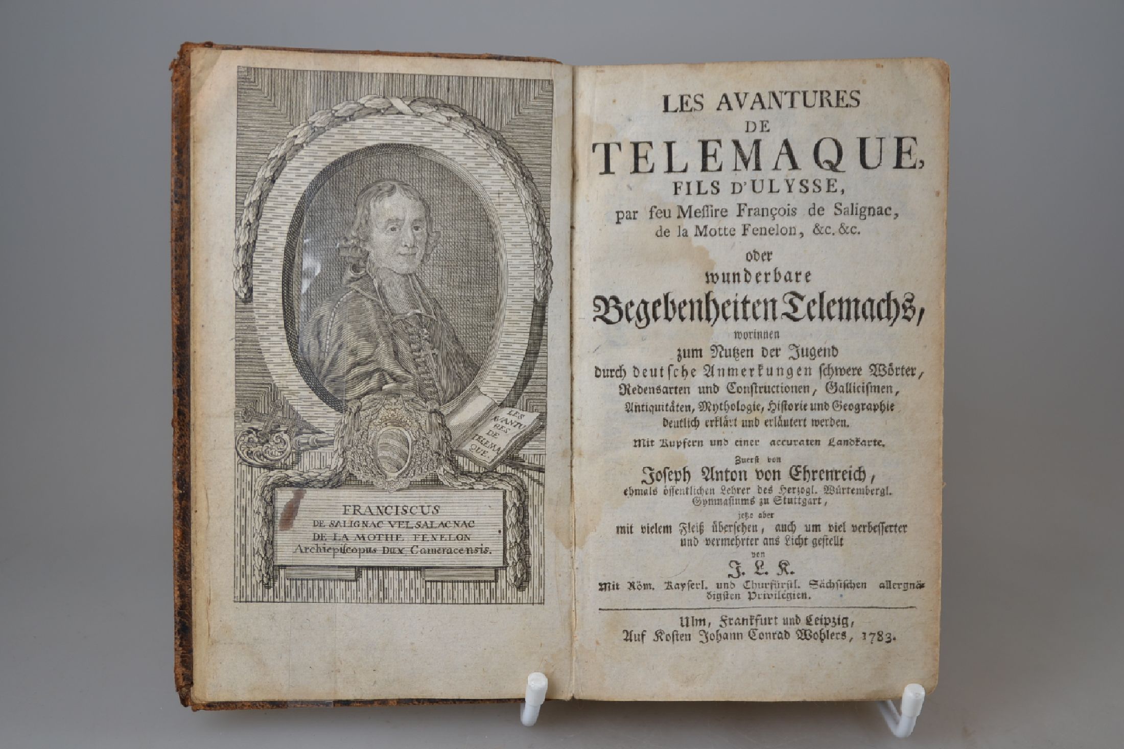 F.L.R. nach Joseph Anton von Ehrenreich: Les Avantures de Telemaque...oder wunderbare Begebenheiten Telemachs, Ulm, Frankfurt u. Leipzig, Johann ...