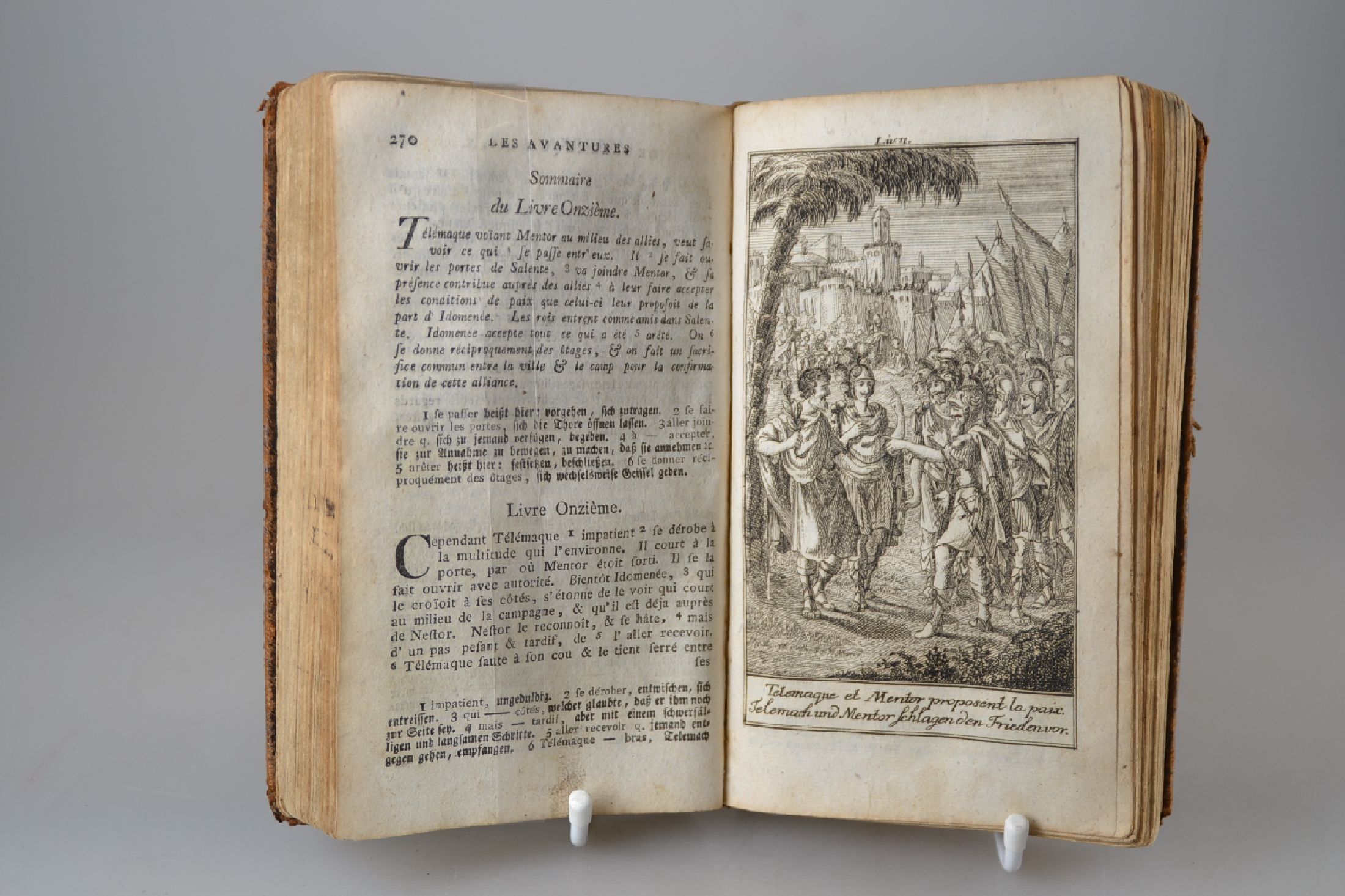 Detail e: F.L.R. nach Joseph Anton von Ehrenreich: Les Avantures de Telemaque...oder wunderbare Begebenheiten Telemachs, Ulm, Frankfurt u. Leipzig, Johann ...