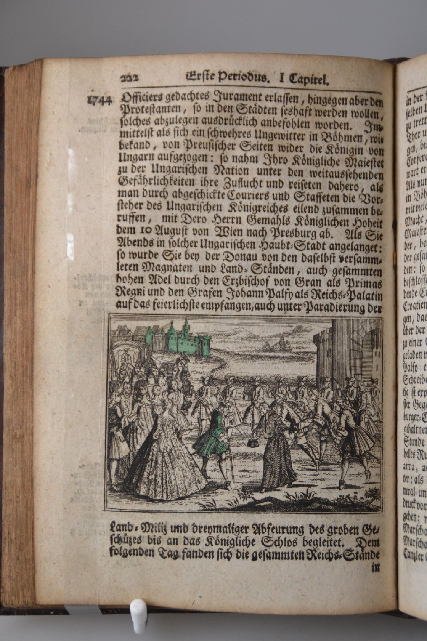 Detail b: Nach Andreas Lazarus von Imhof (1656-1704): Des Neu-eröfneten Historischen Bilders-Saals Eilfter Theil (1744-49), Nürnberg, Buggel u. Seitz 1752, ...