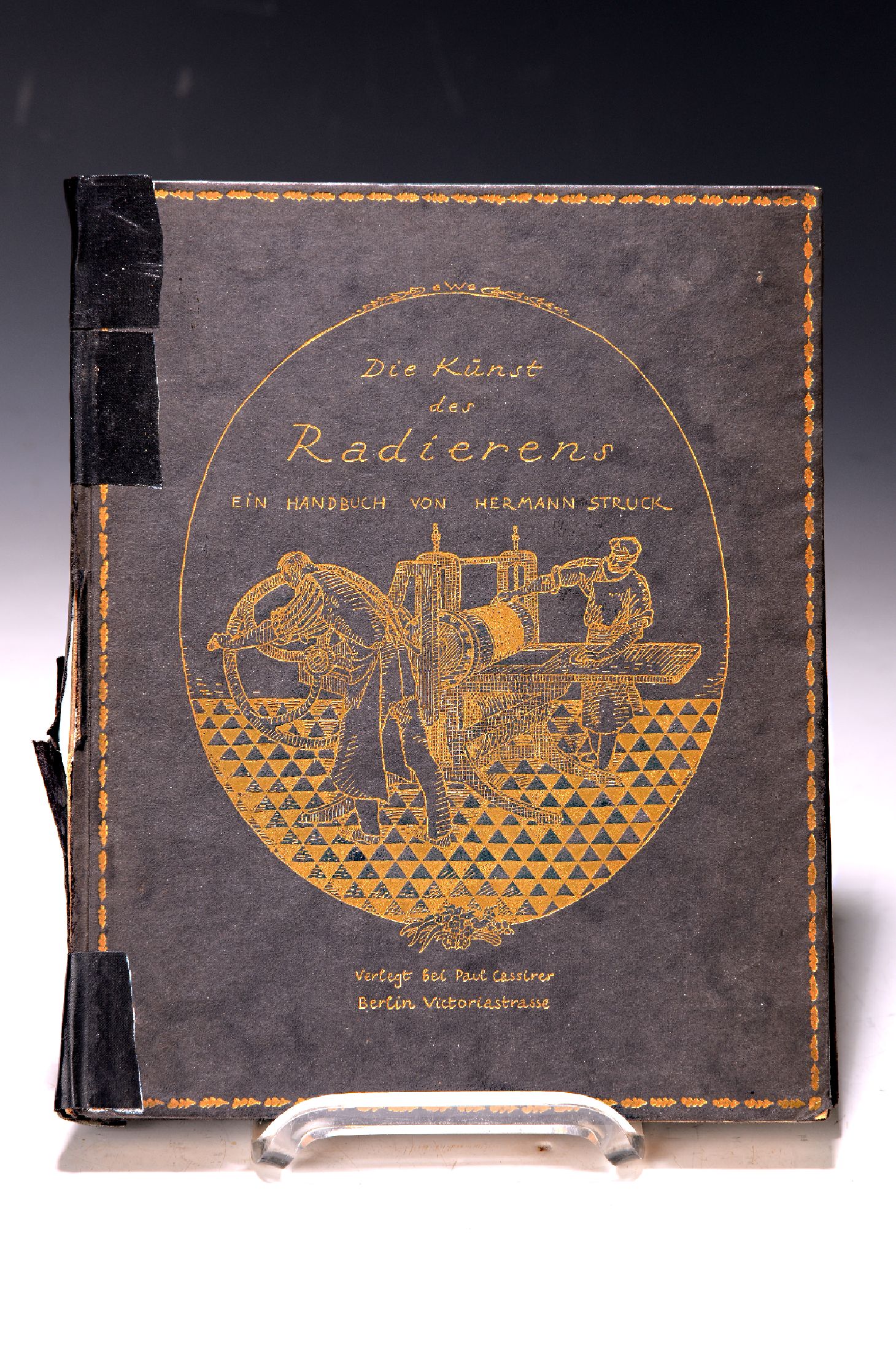 Detail c: Hermann Struck (1876-1944): Die Kunst des Radierens, Berlin, Cassirer 1920, mit Radierungen von Max Liebermann, Paul Baum, Hans Meid, Hermann Struck ...