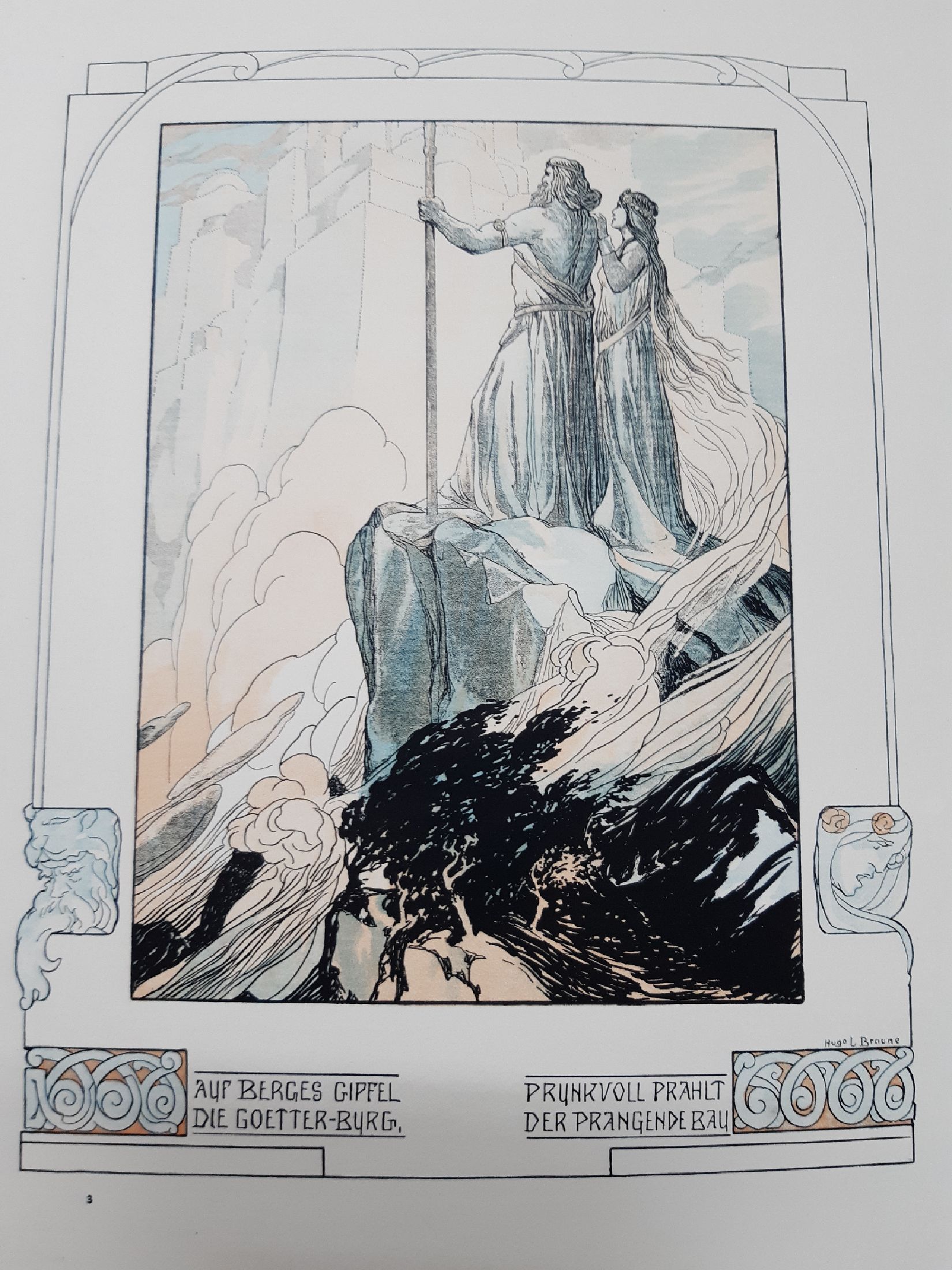 Detail f: Hugo Ludwig Braune (1872-?): 4 Mappen Richard Wagners Bühnenwerke in Bildern dargestellt, Leipzig, Siegel's Musikalienhandlung R. Linnemann ...
