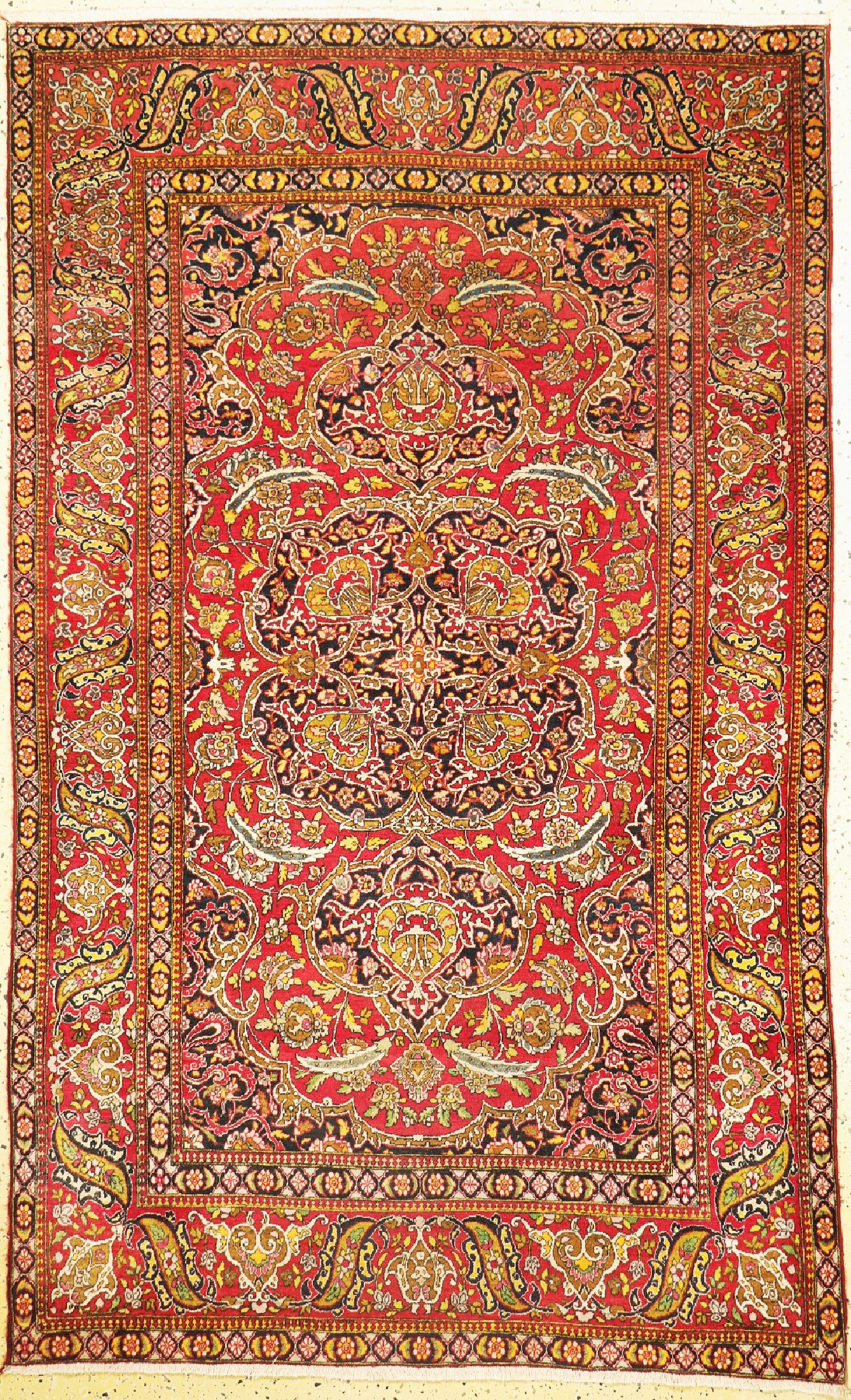 Esfahan Ahmad antik, Persien, um 1900, Wolle auf Baumwolle, ca. 222 x 138 cm, EHZ: 2