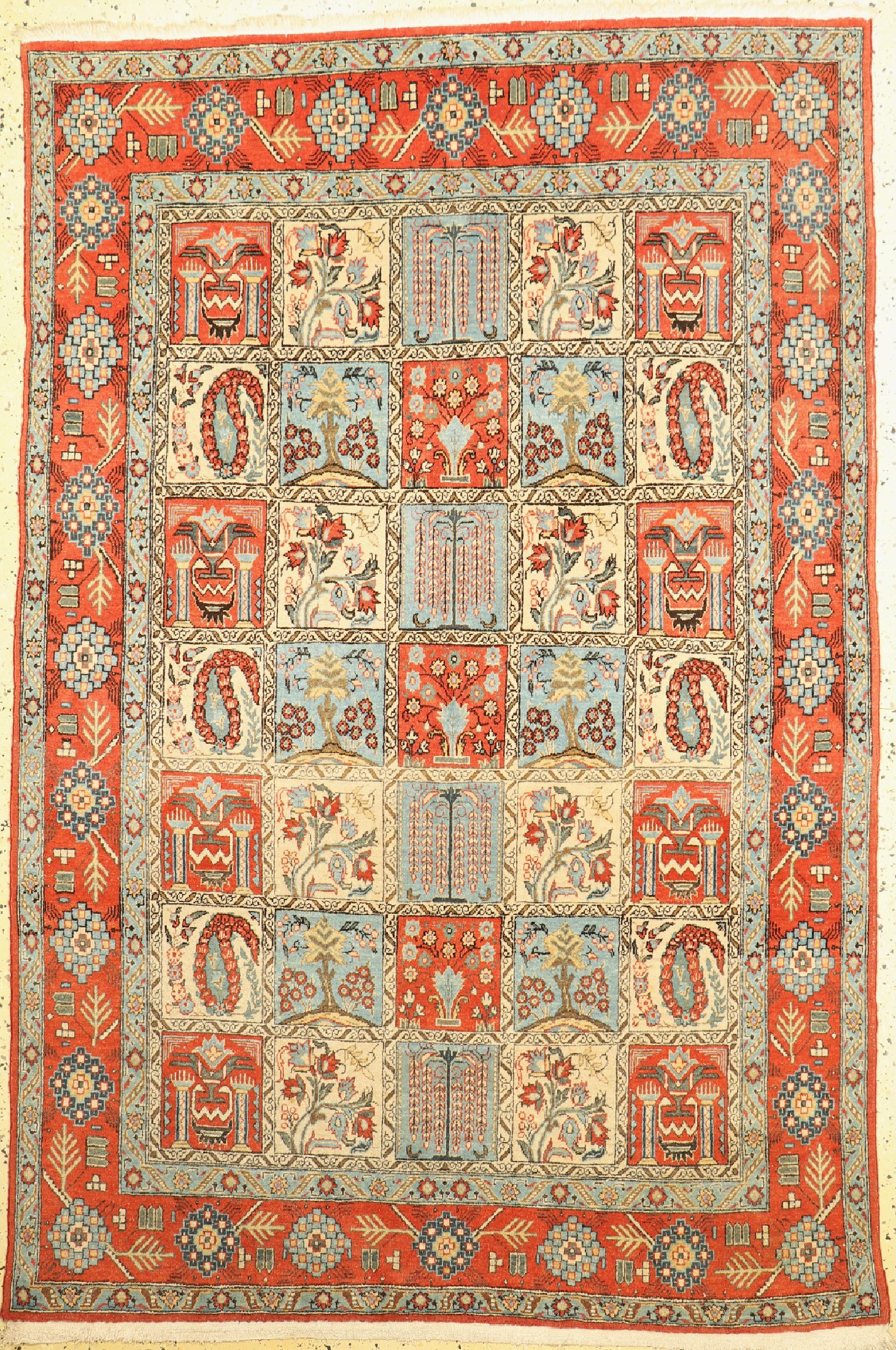 Ghom Kork alt, Persien, um 1950, Korkwolle auf Baumwolle, ca. 203 x 140 cm, EHZ: 2