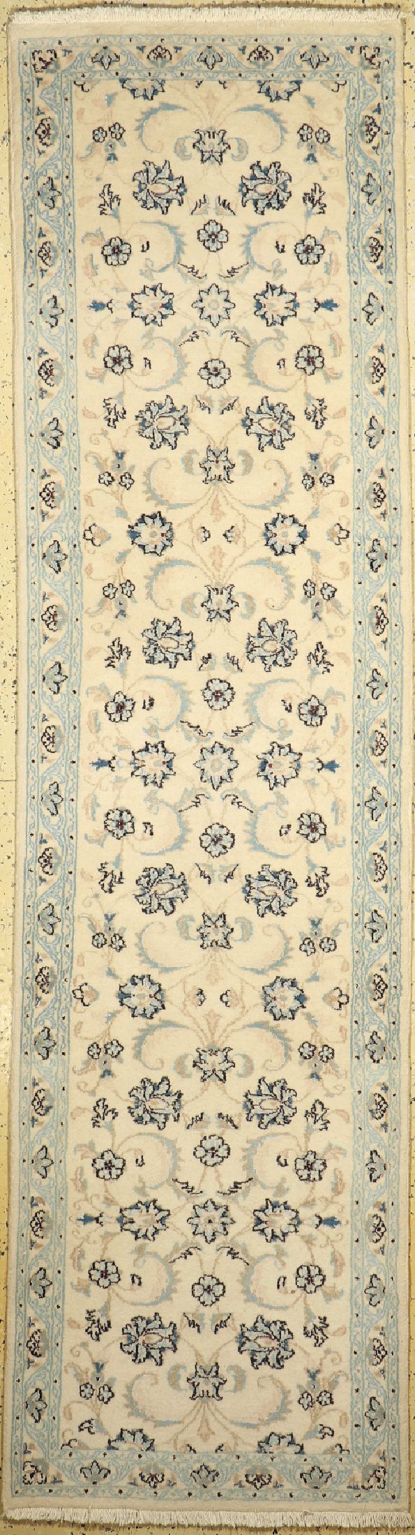 Nain fein(9 La), Persien, ca. 40 Jahre, Korkwolle mit Seide, ca. 297 x 82 cm, EHZ: 1-2