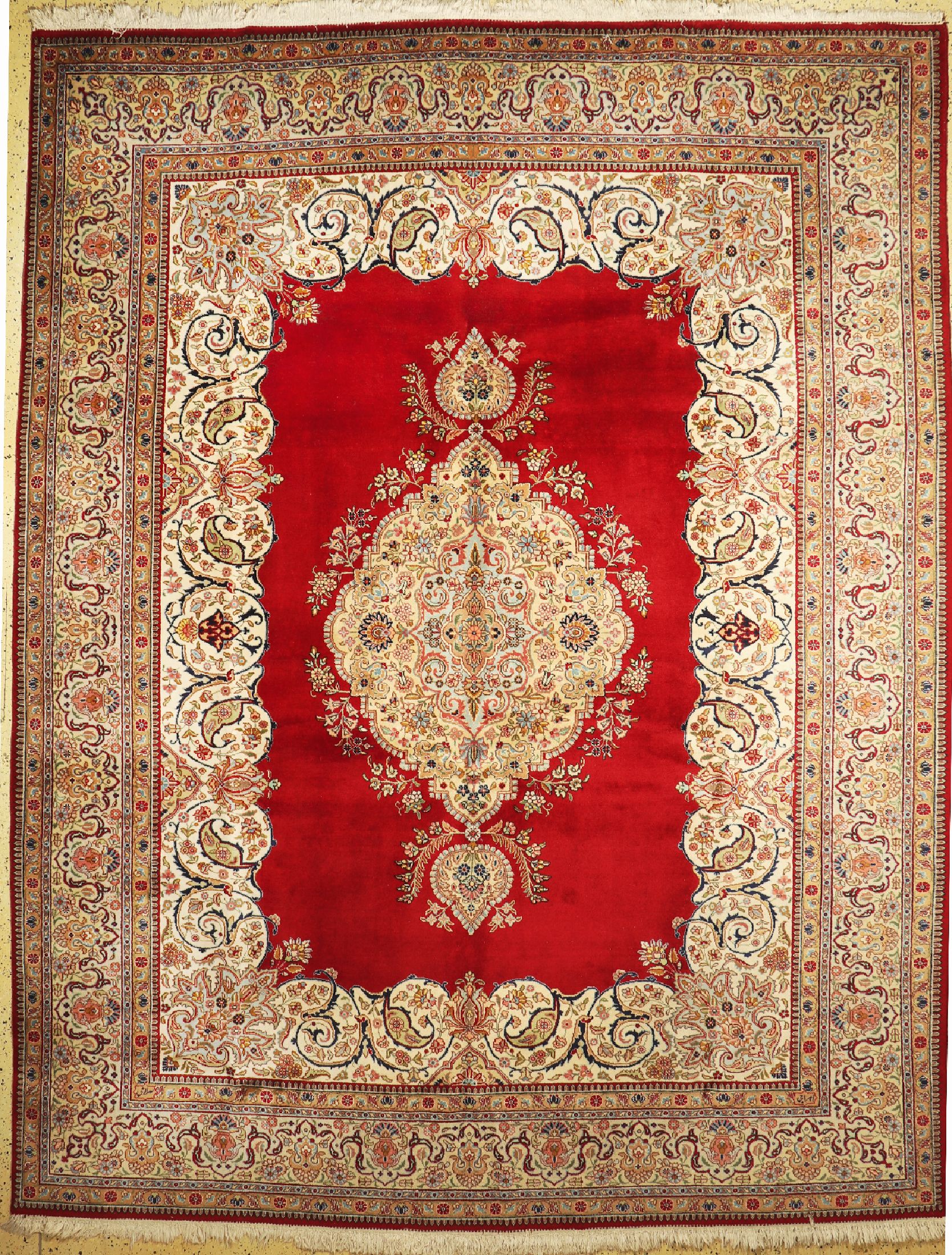 Täbriz alt, Persien, um 1960, Wolle auf Baumwolle, ca. 390 x 295 cm, EHZ: 1-2