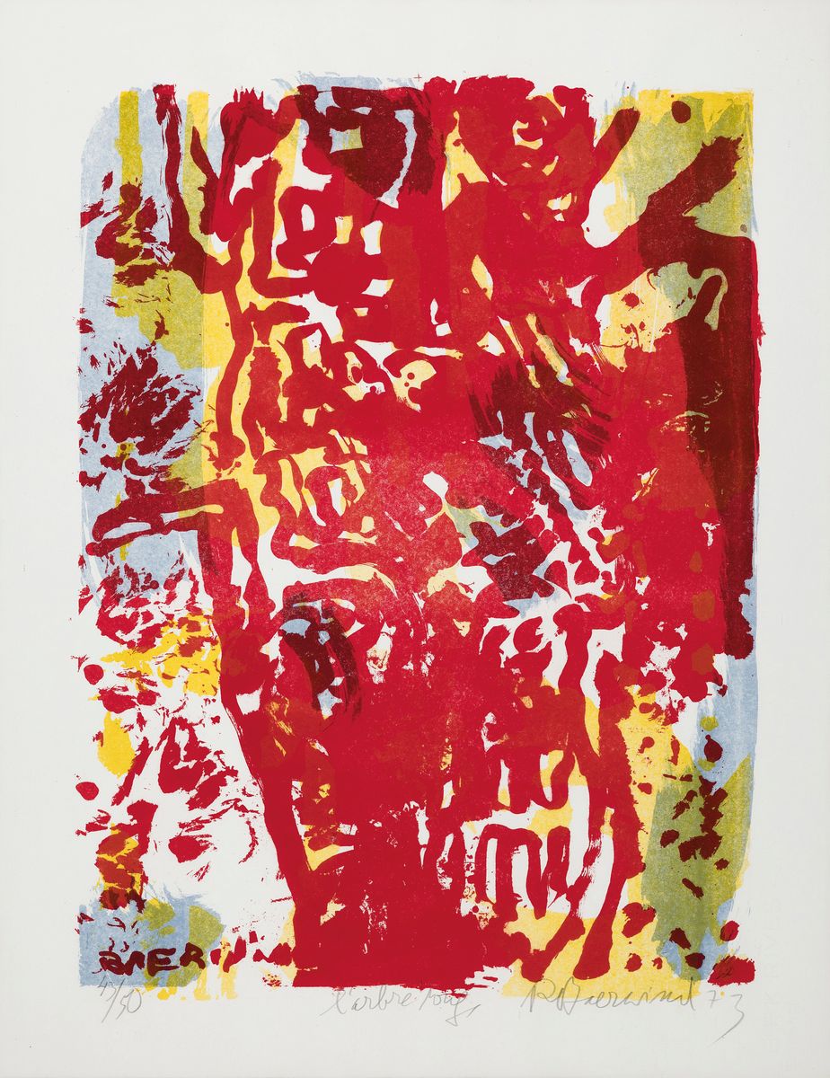 Detail b: Rudi Baerwind, 1910-1982 Mannheim, Studium an den Akademien Berlin, München und Paris, Schüler von Fernand Leger, hier zwei Farblithographien von ...