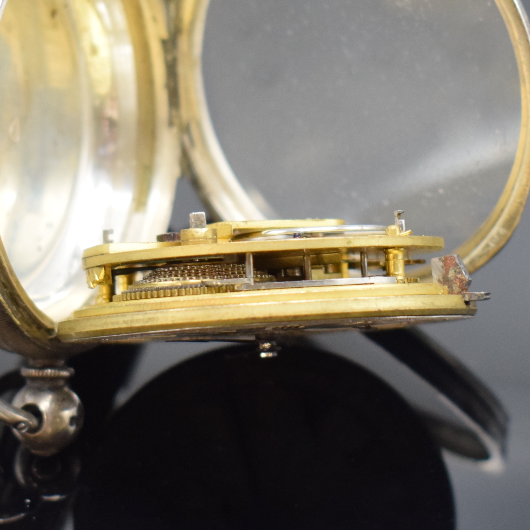 Detail f: Henry Mason, Urania und Regulateur 3 Taschenuhren, England / Schweiz um 1875-1890, 1) schwere Silbertaschenuhr, Ankerwerk m. Kette und Schnecke, ...