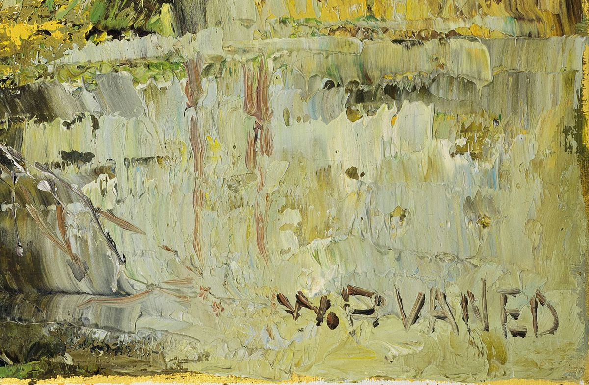 Detail b: Prof. Walter Prescher van Ed, 1916 Dresden - 1988 Ottendorf, zwei Ölgemälde: a. "Herbst am Parkweiher", 40 x 30 cm, b. "Bauer mit ...