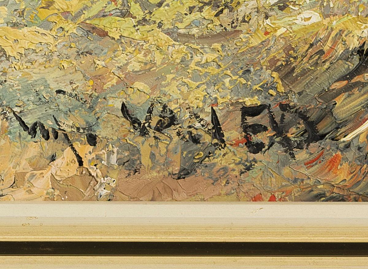 Detail a: Prof. Walter Prescher van Ed, 1916 Dresden - 1988 Ottendorf, "In der Provence", Öl/Lwd, signiert, rückseitig betitelt und nochmals ...