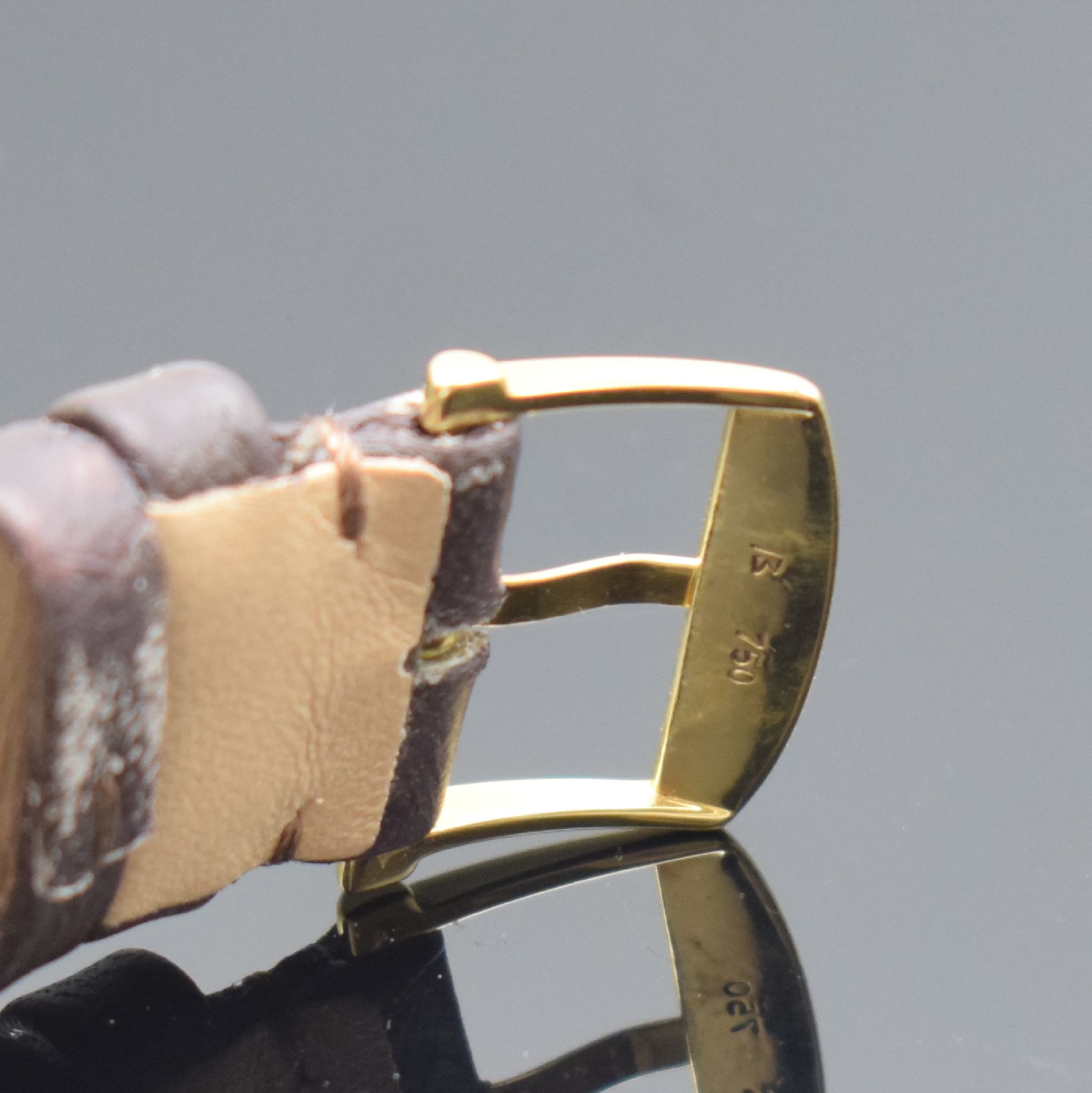 Detail c: BLANCPAIN Villeret Herrenarmbanduhr mit Vollkalender in GG 750/000 Referenz 6595-1418, Schweiz verk. 1996, Automatik, 3-teil. Geh., Boden und ...