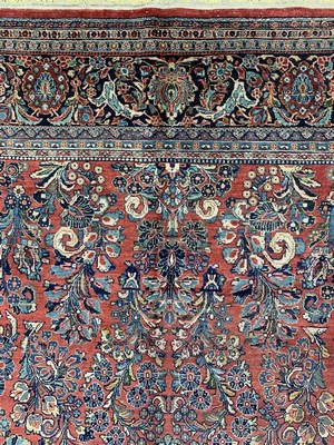 26594278d - Us Re-Import Saruk, Persia, around 1920/1930, wool on cotton, approx. 614 x 314 cm, condition: 2-3 (small hole). Rugs, Carpets & Flatweaves