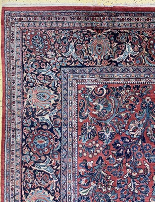26594278e - Us Re-Import Saruk, Persia, around 1920/1930, wool on cotton, approx. 614 x 314 cm, condition: 2-3 (small hole). Rugs, Carpets & Flatweaves