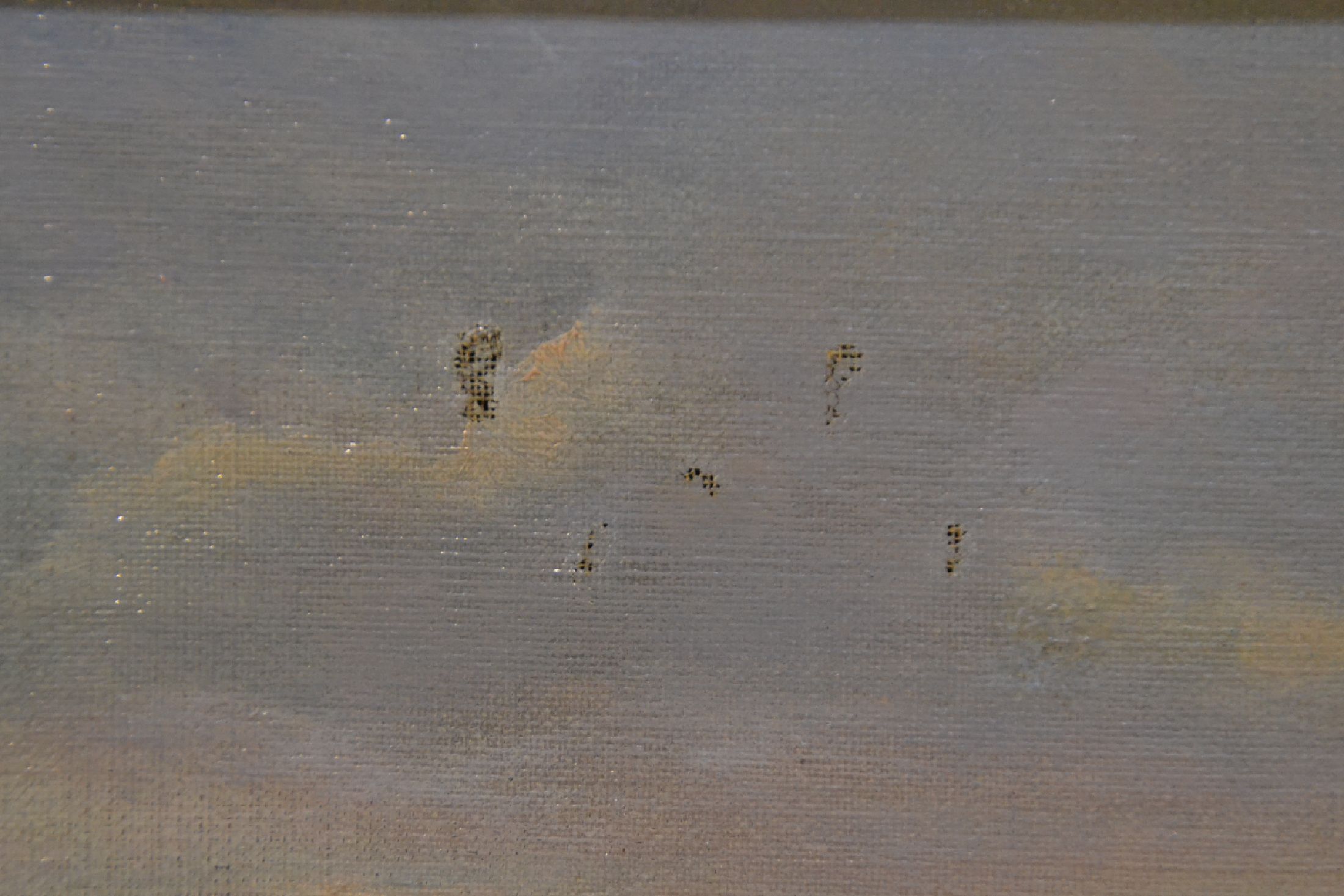 Detail j: Alexandre Calamé, 1810 Vevey-1864 Menton, Schäfer mit seiner kleinen Herde auf einem Baum bestandenen Weg, im Hintergrund ein See in hügeliger ...
