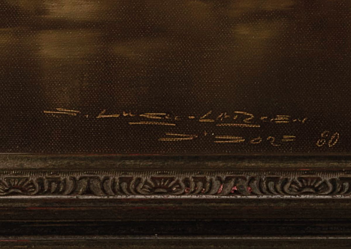 Detail a: Dieter Lukas-Larsen, geb. 1936 Stolp/Pommern, Sohn des Marinemalers Gerhard Lukas-Larsen, Schüler der Düsseldorfer Zeichenschule unter Hans ...