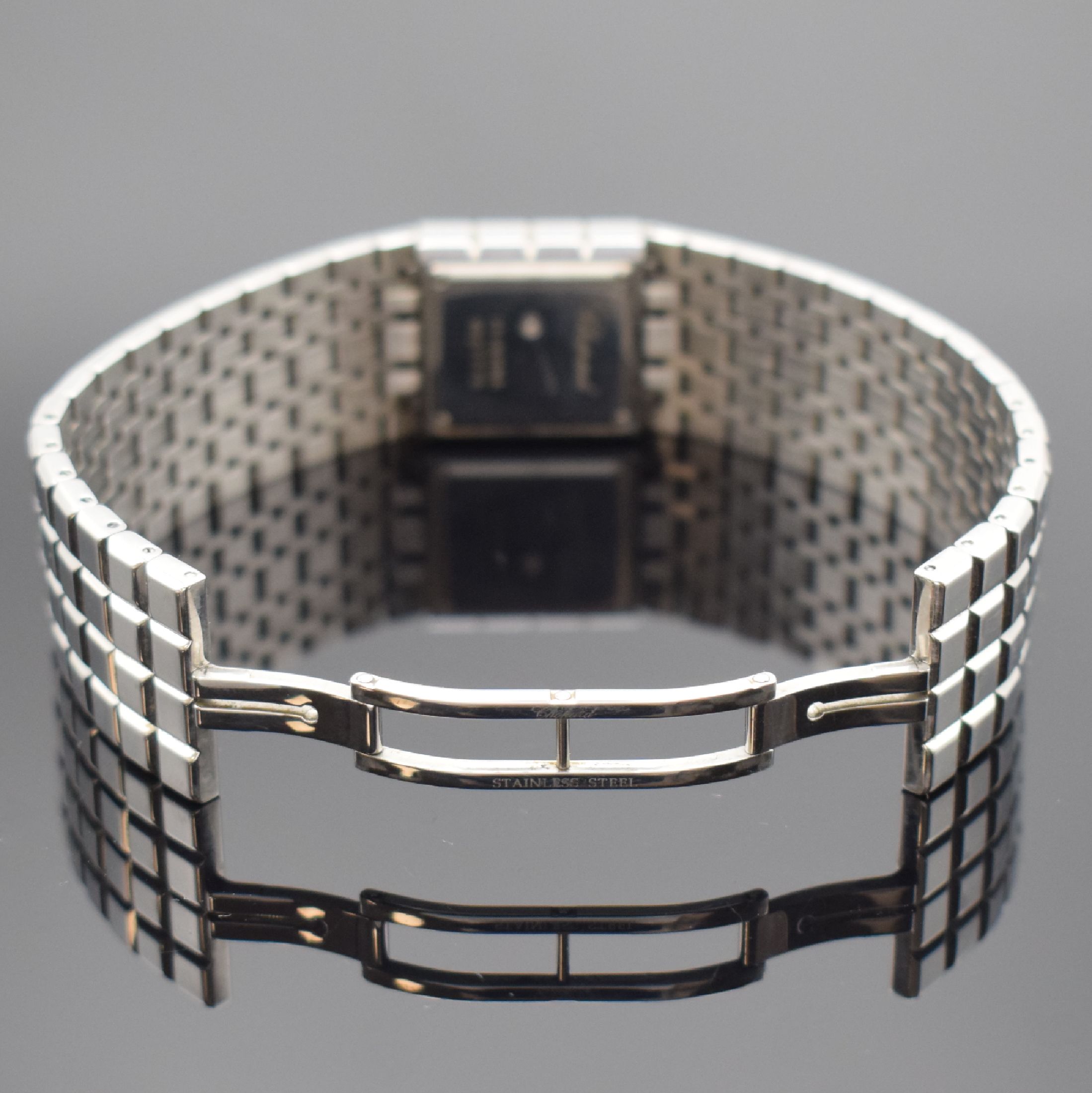Detail b: CHOPARD Damenarmbanduhr Ice Cube Referenz 11/8898, Schweiz um 2005, Edelstahlgeh. inkl. Gliederband m. dopp. Faltschl., quarz, Anz. v. Std. und Min., ...