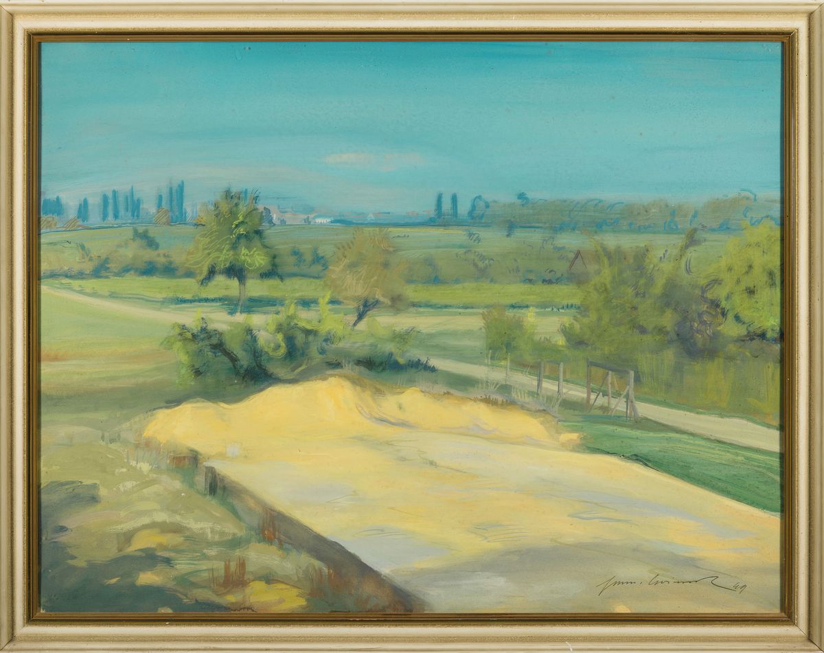 Detail k: Hermann Croissant, 1897-1963 Landau, Privatschüler von Albert Haueisen, später an der Akademie München bei Becker-Gundahl, hier:Blick aus dem ...