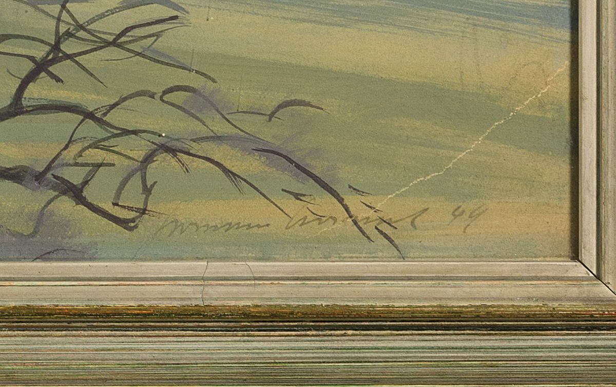 Detail a: Hermann Croissant, 1897-1963 Landau, Privatschüler von Albert Haueisen, später an der Akademie München bei Becker-Gundahl, hier:Die Reiterwiesen ...