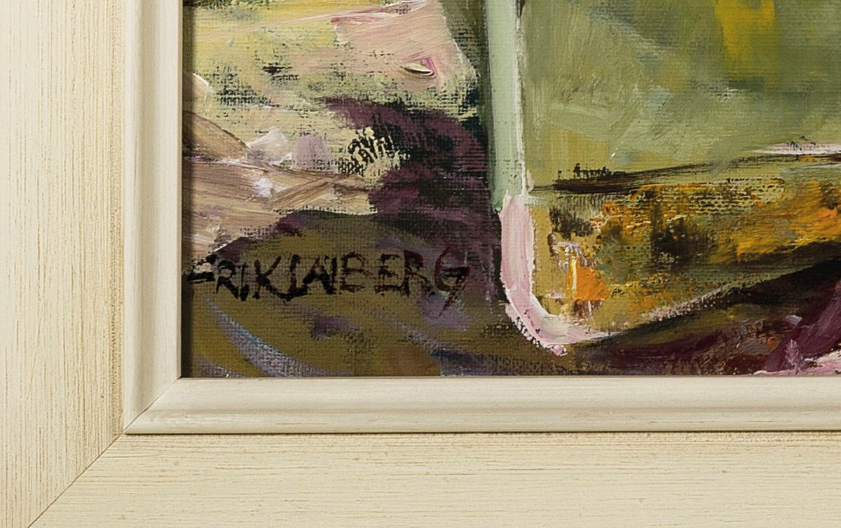 Detail a: Friedrich Klaiberg, 1921 Gelsenkirchen-1998,Südlicher Hafen, rückseitig bez. Lerici, Öl/Lwd, links unten signiert, ca. 60x80cm, R. ca. 75x95cm
