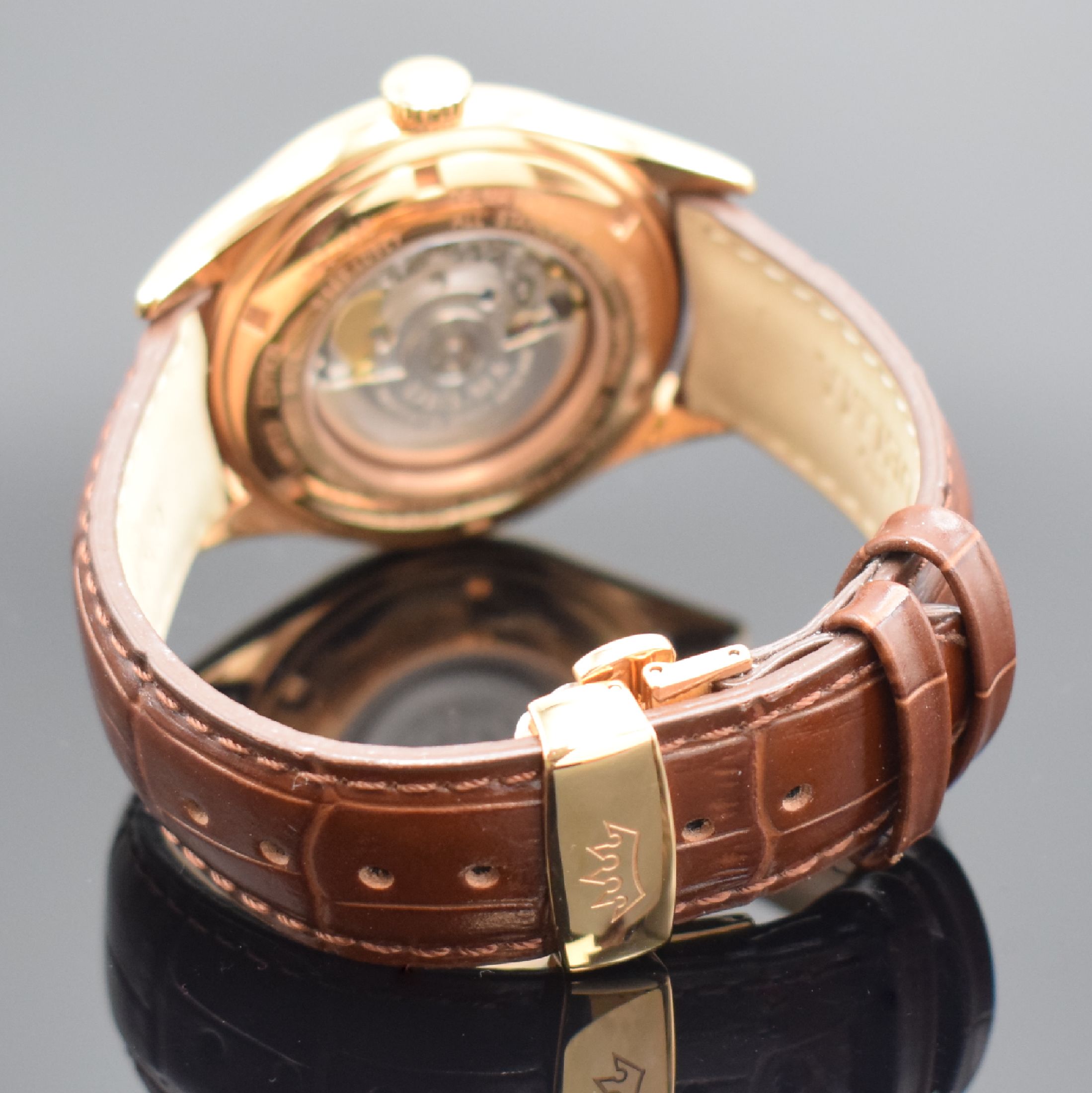 Detail b: DELMA limitierter Armbandchronometer, Schweiz um 2020, Automatik, auf 299 Stück limitiertes Modell, verg. Geh. beids. vergl., orig. Lederband m. ...