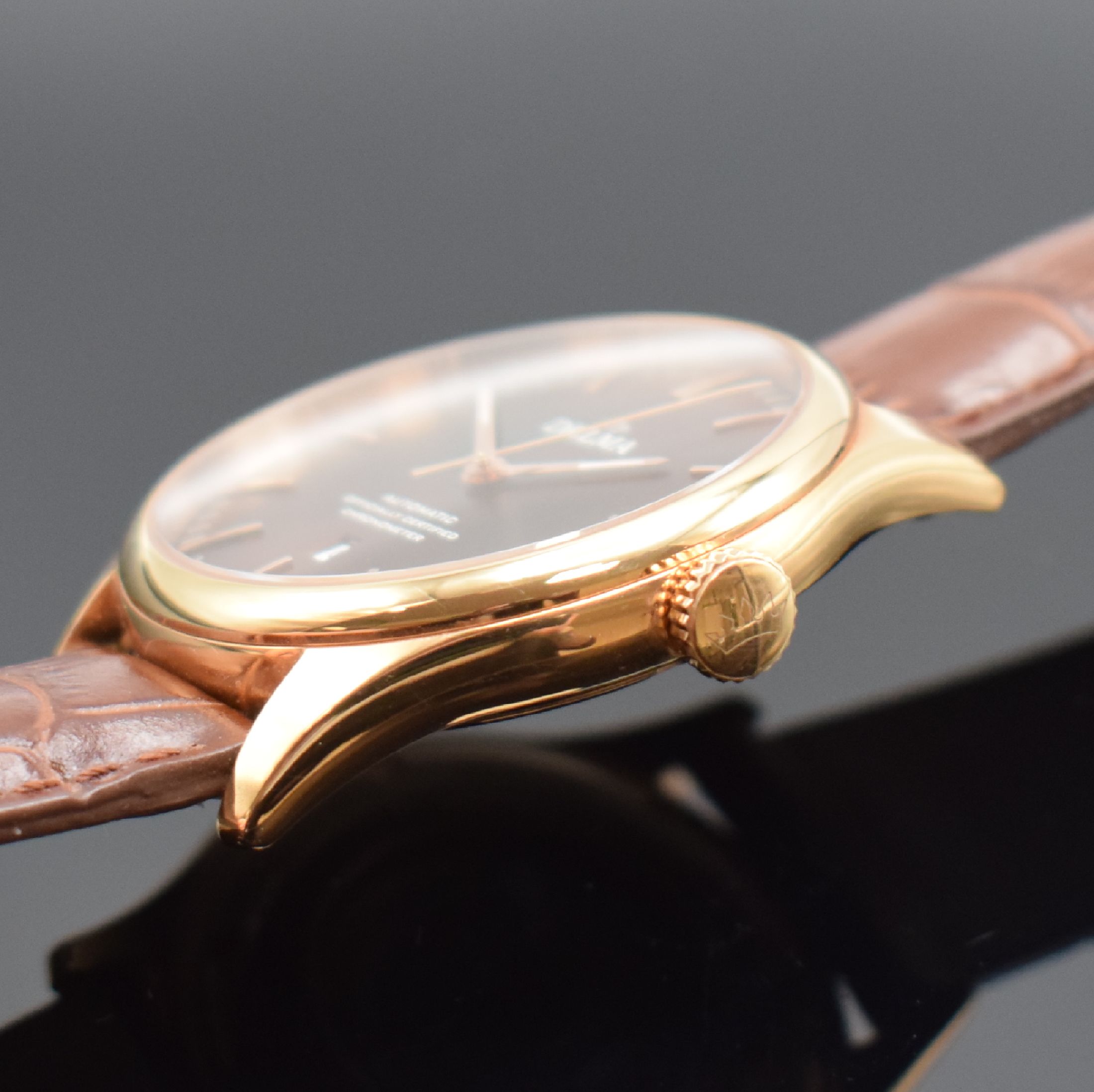 Detail c: DELMA limitierter Armbandchronometer, Schweiz um 2020, Automatik, auf 299 Stück limitiertes Modell, verg. Geh. beids. vergl., orig. Lederband m. ...