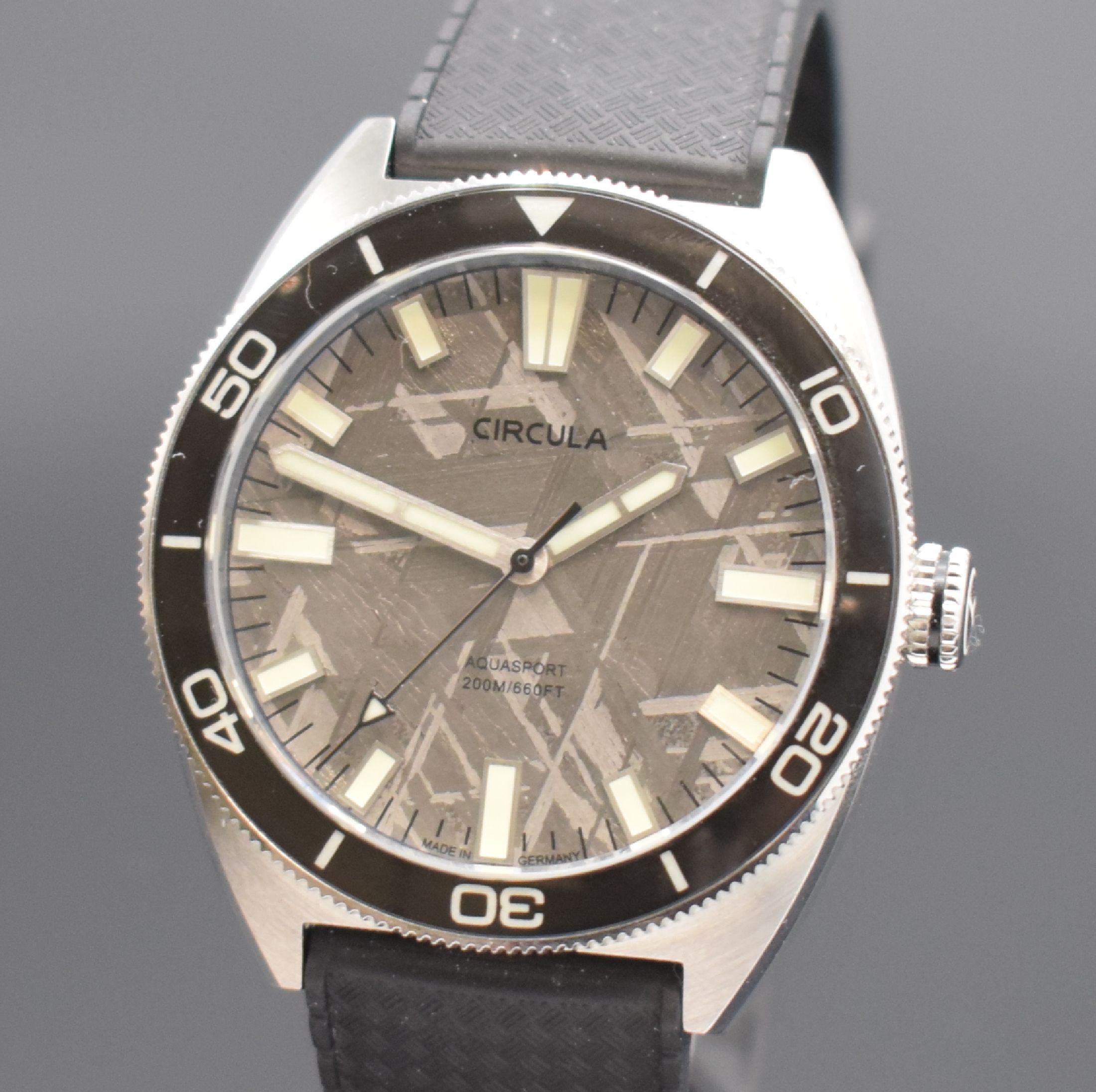 Detail a: CIRCULA Aquasport auf 99 Stück limitierte Herrenarmbanduhr in Stahl, Deutschland lt. beil. Zertifikat 2021, Automatik, Boden und Krone verschr., ...