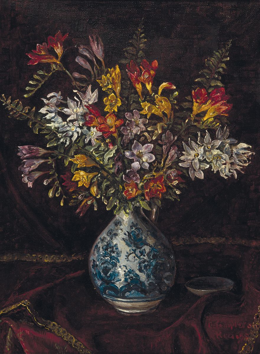 Eva Templeton-Kraus, 1941-1942 Studium an der Akademie Karlsruhe bei August Gebhardt, 1978 Übersiedelung nach Texas/USA, hier: Blumen in ...