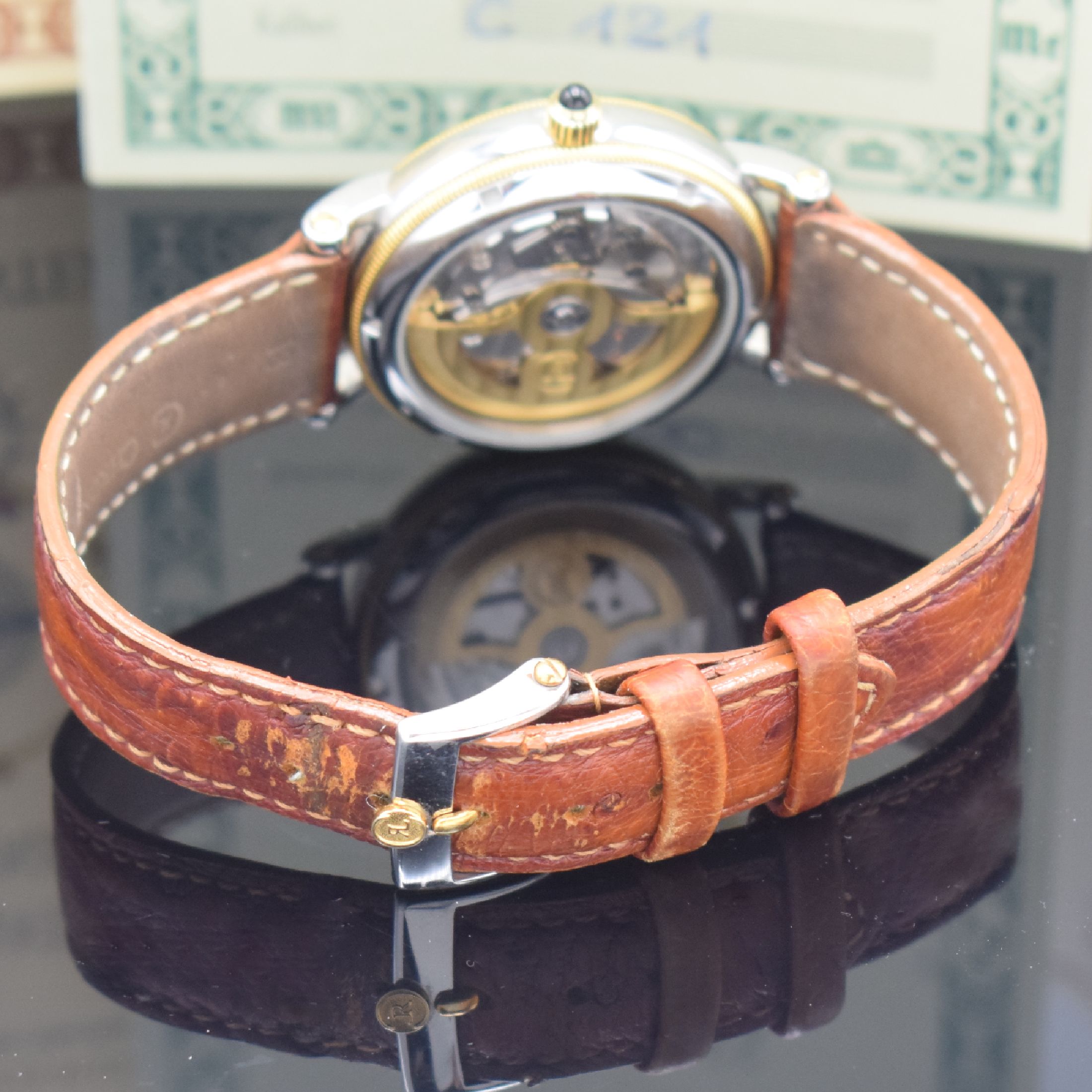 Detail d: CHRONOSWISS seltene Herrenarmbanduhr Orea Referenz CH 1262, Automatik, Schweiz um 2003, Edelstahl/Gold kombiniert inkl. orig. Lederband m. orig. ...