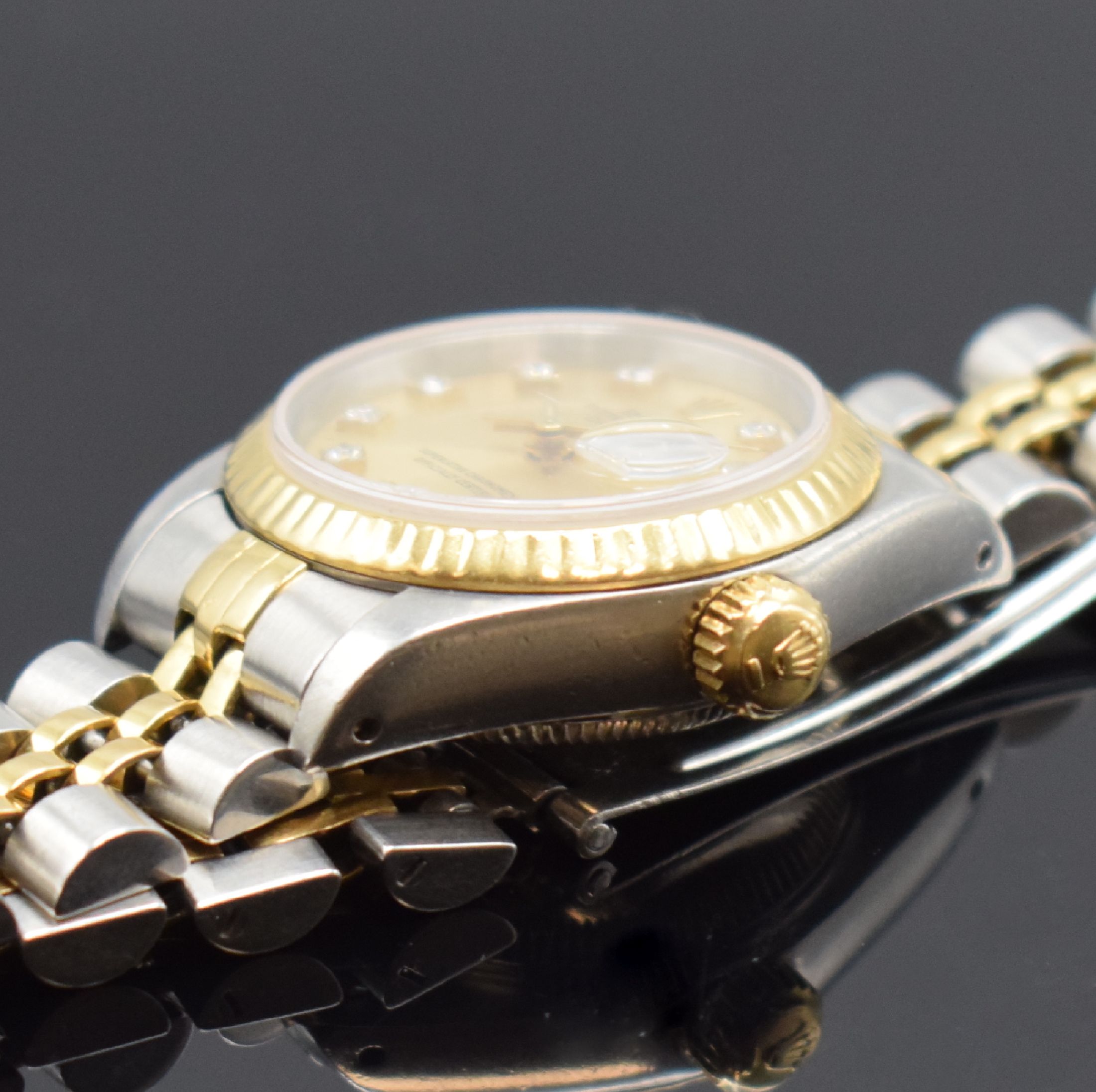 Detail c: ROLEX Damenarmbanduhr Oyster Perpetual Datejust Referenz 69173, Automatik, Schweiz um 1988, Chronometer der Superlative in Stahl/Gold kombiniert ...
