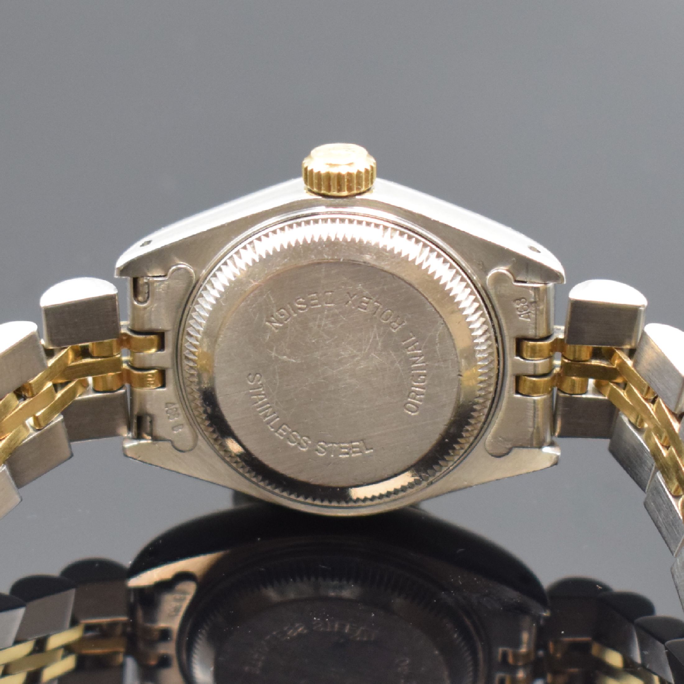 Detail d: ROLEX Damenarmbanduhr Oyster Perpetual Datejust Referenz 69173, Automatik, Schweiz um 1988, Chronometer der Superlative in Stahl/Gold kombiniert ...