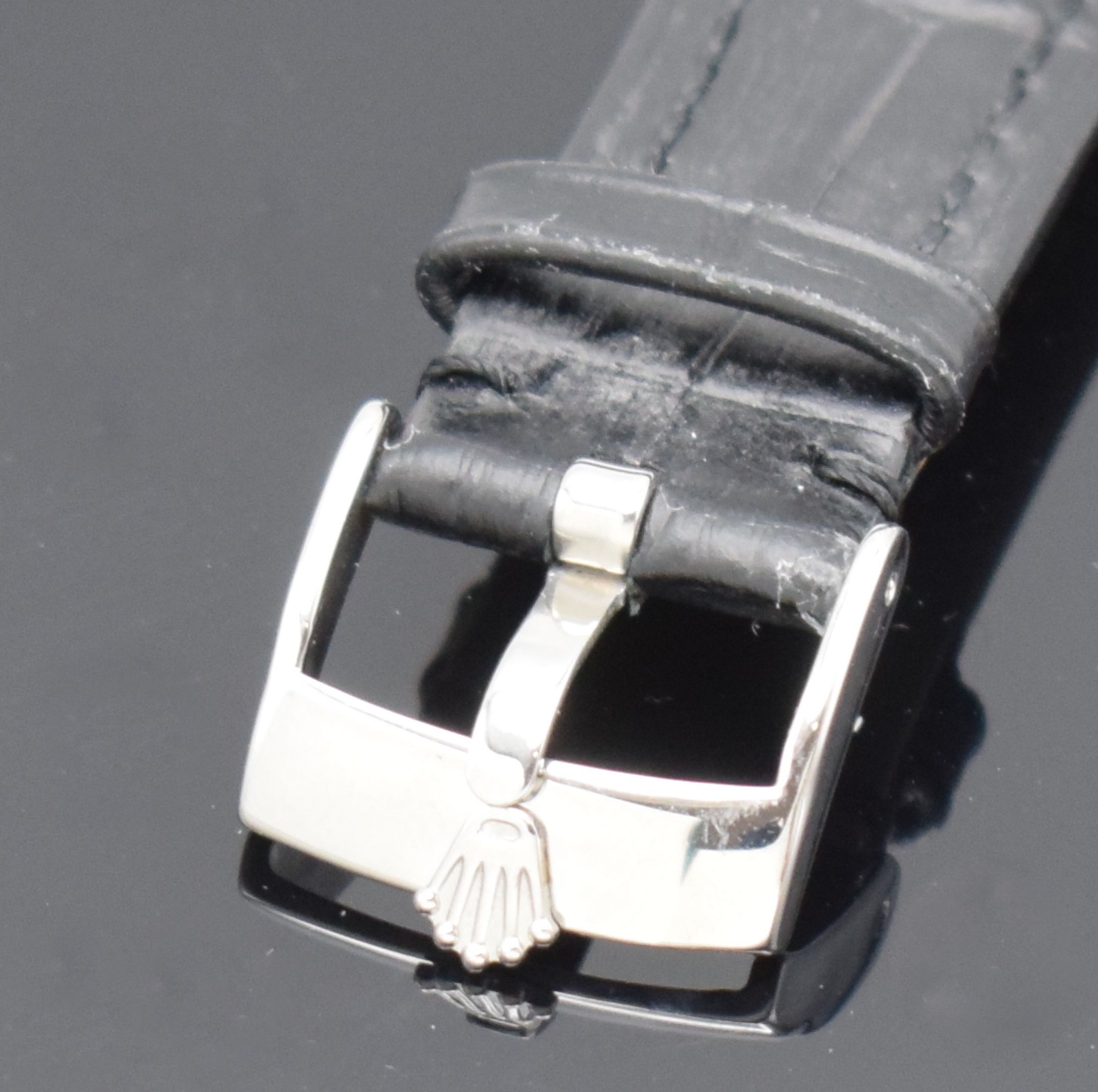 Detail f: ROLEX Oysterdate Precision Herrenarmbanduhr Referenz 6694, Schweiz um 1974, Handaufzug, verschr. Edelstahlgeh., silb. Zifferbl. z. T. altersbed. ...