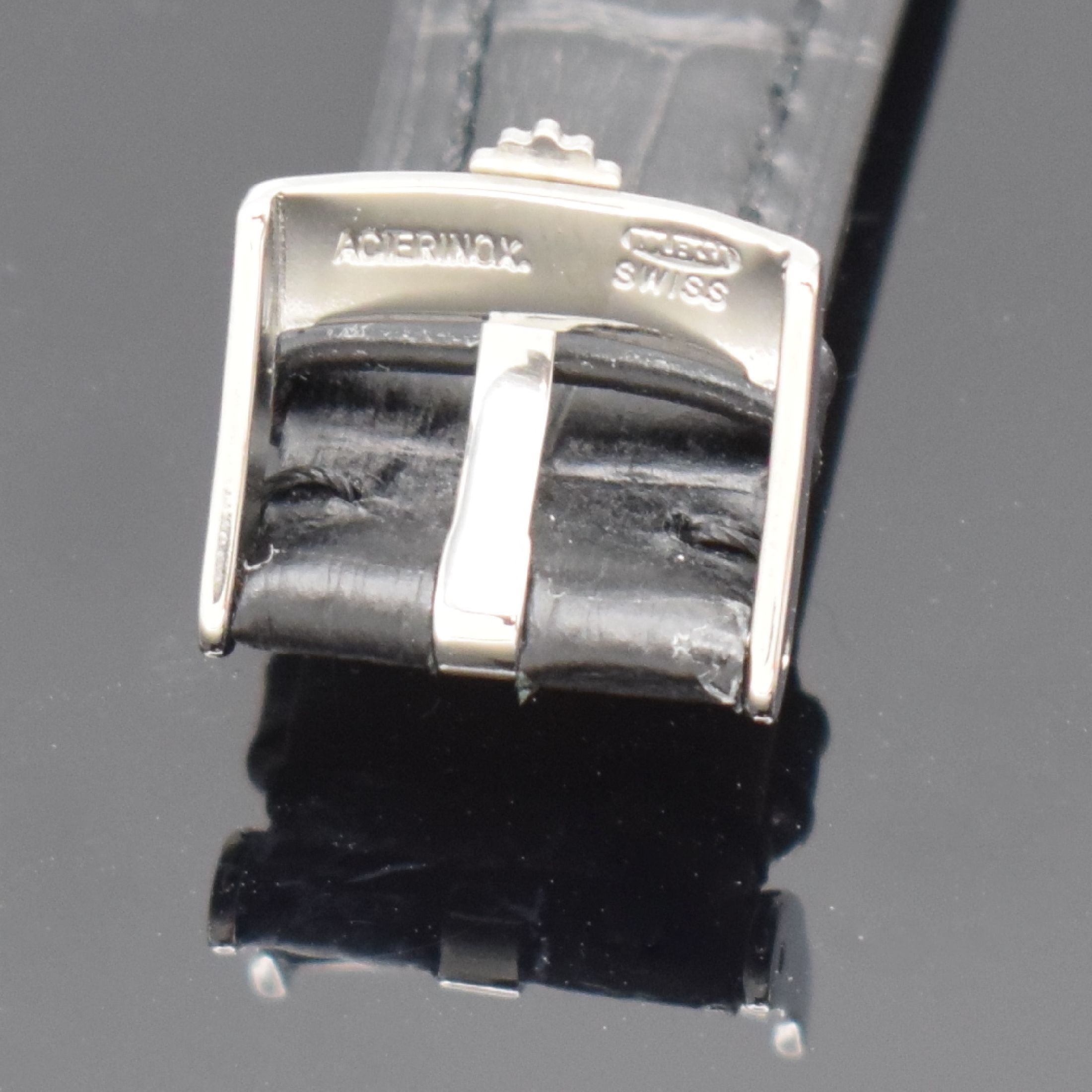 Detail g: ROLEX Oysterdate Precision Herrenarmbanduhr Referenz 6694, Schweiz um 1974, Handaufzug, verschr. Edelstahlgeh., silb. Zifferbl. z. T. altersbed. ...