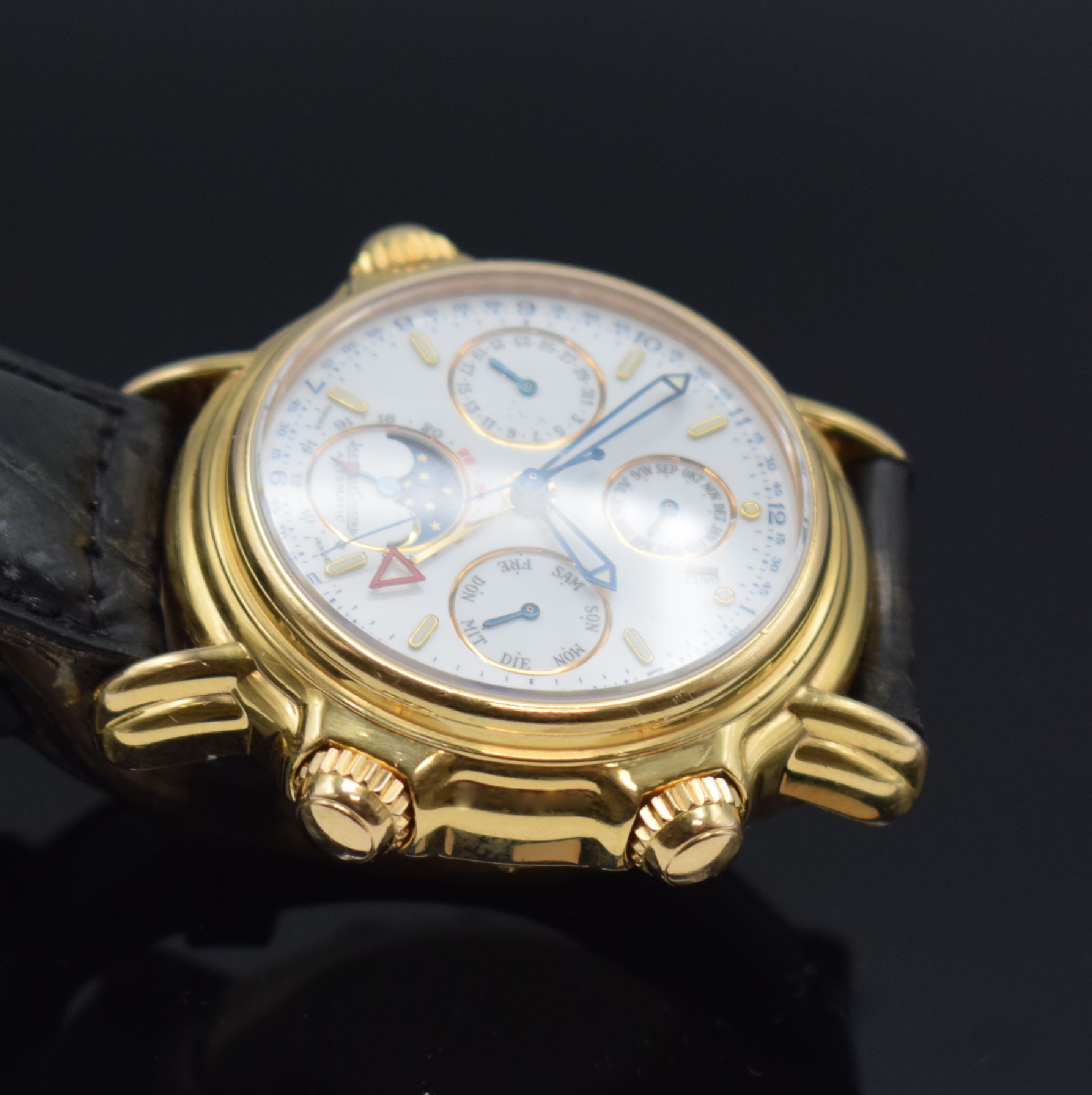Detail e: Jaeger-LeCoultre auf 250 Stück limitierte, astronomische Herrenarmbanduhr Calendrier Perpetual Grand Reveil in RG 750/000 Referenz 180.2.99, Schweiz ...