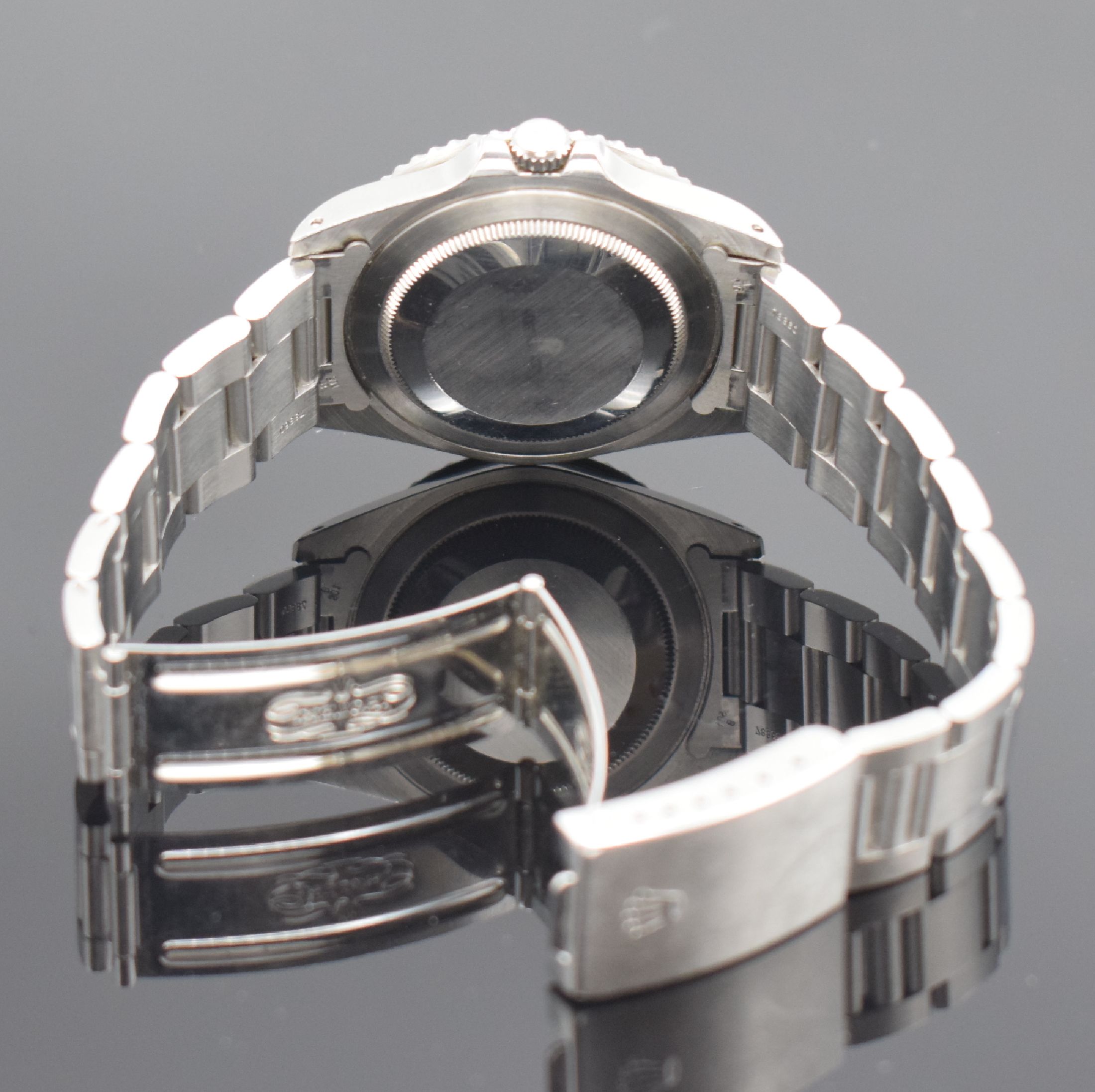 Detail d: ROLEX Herrenarmbanduhr Oyster Perpetual Date GMT-Master Referenz 16700, Schweiz um 1990, Automatik, Chronometer der Superlative in Edelstahl inkl. ...