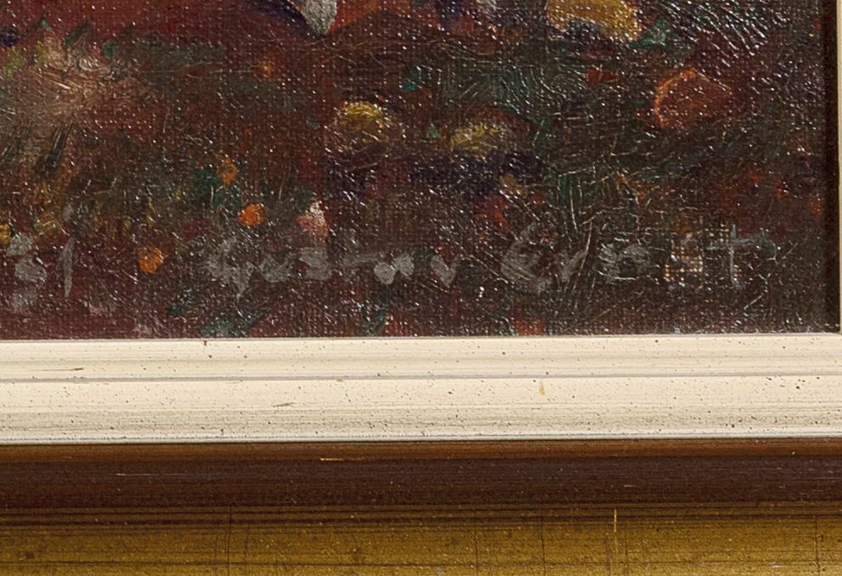 Detail a: Gustav Ernst, 1858 Elsterberg-1945 Bad Dürkheim, Knorriger Baum in herbstlicher Landschaft, Öl/Lwd, rechts unten signiert, ca. 50x70cm, R. ca. ...