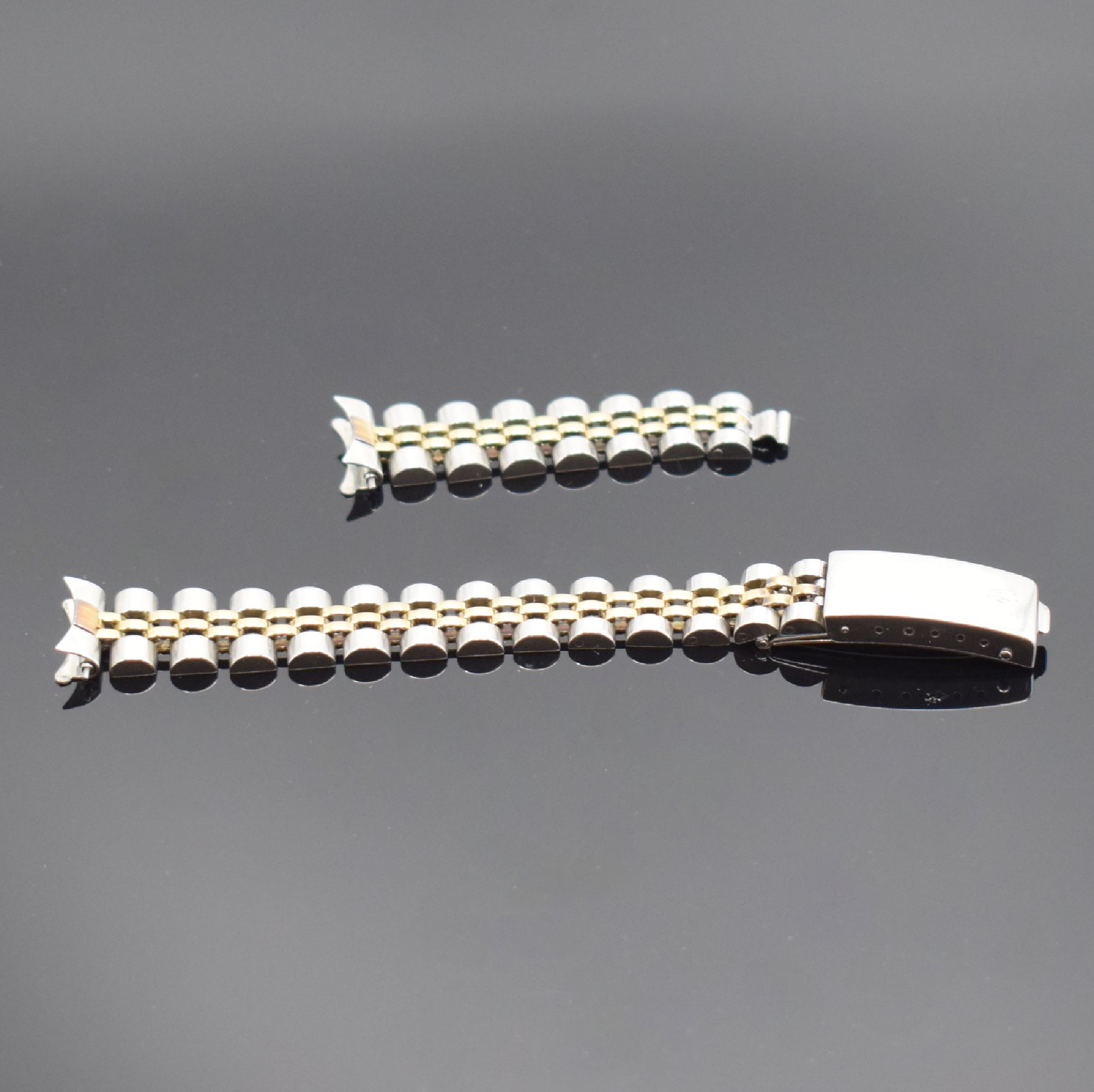 Detail a: ROLEX Band für Damenarmbanduhr, Box und Übersetzung, Schweiz, 1) Band Ref. 62523-D14 in Stahl/Gold, an d. Schließe def., zu rep. o. als ...