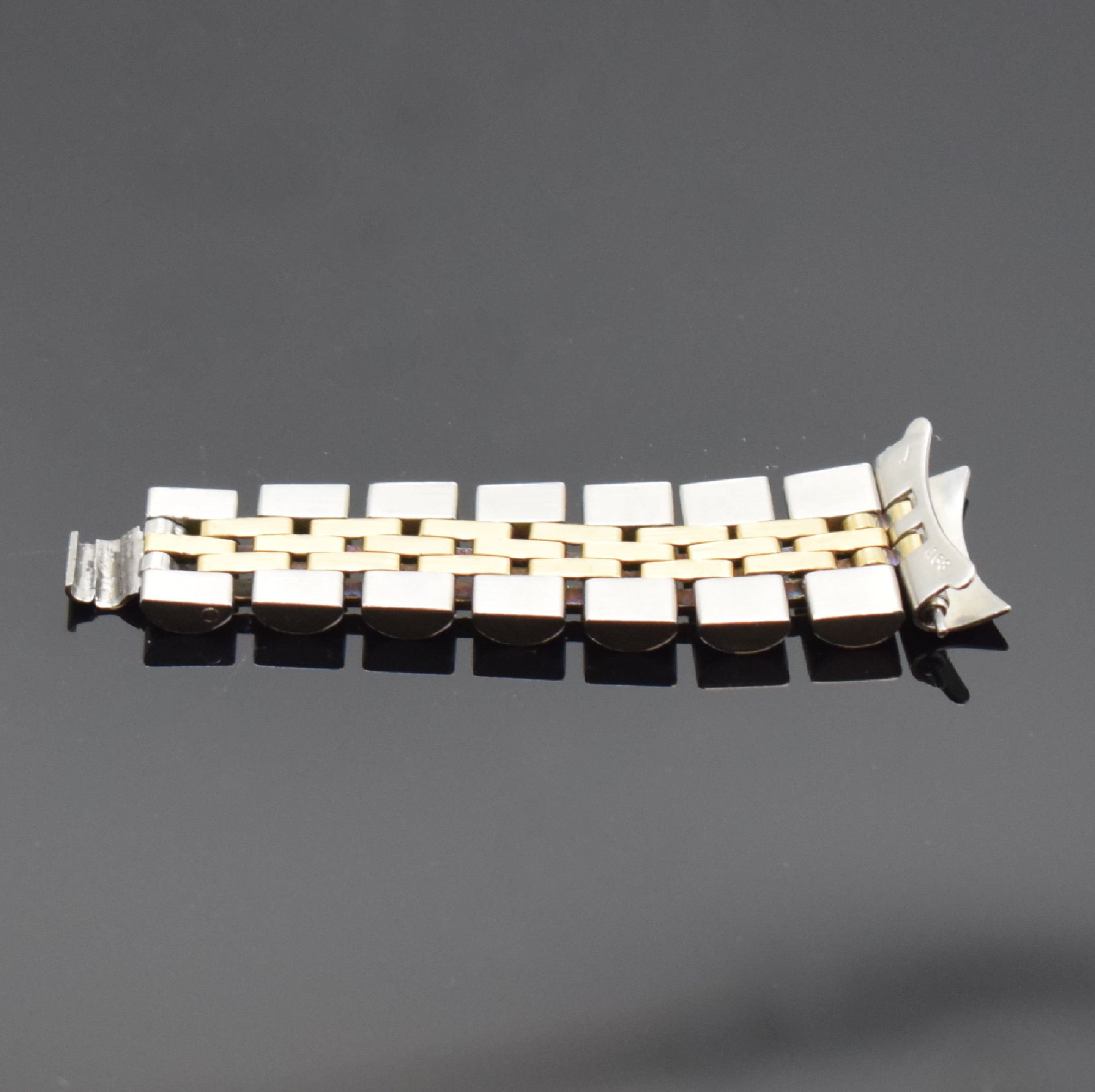 Detail b: ROLEX Band für Damenarmbanduhr, Box und Übersetzung, Schweiz, 1) Band Ref. 62523-D14 in Stahl/Gold, an d. Schließe def., zu rep. o. als ...