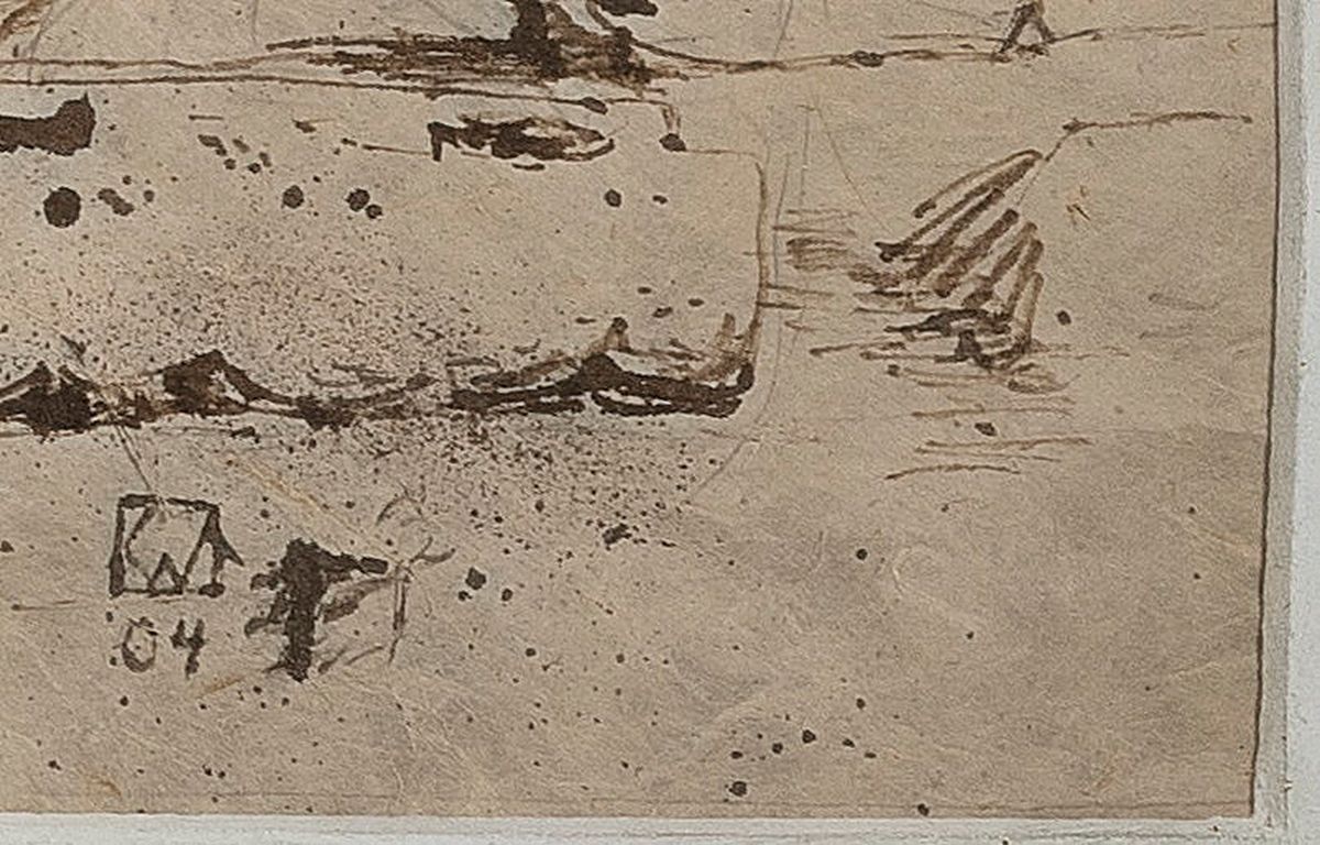 Detail a: Klaus von Woyski, 1931 Stolp - 2017 Berlin, Maler, Grafiker und Restaurator, Lehrauftrag an der Kunstschule Burg Giebichenstein, Restaurator für das ...