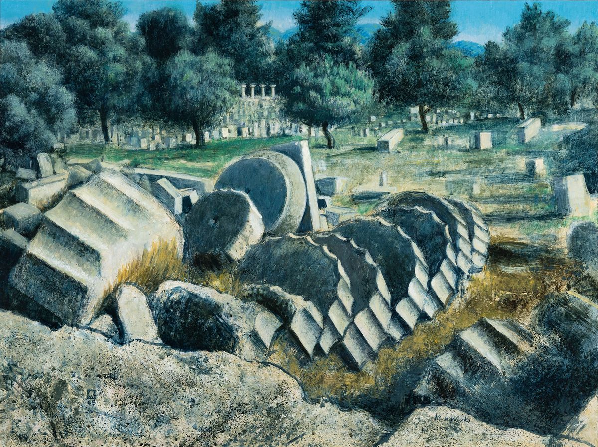 Klaus von Woyski, 1931 Stolp bis 2017 Berlin, Maler, Grafiker und Restaurator, Lehrauftrag an der Kunstschule Burg Giebichenstein, Restaurator für ...