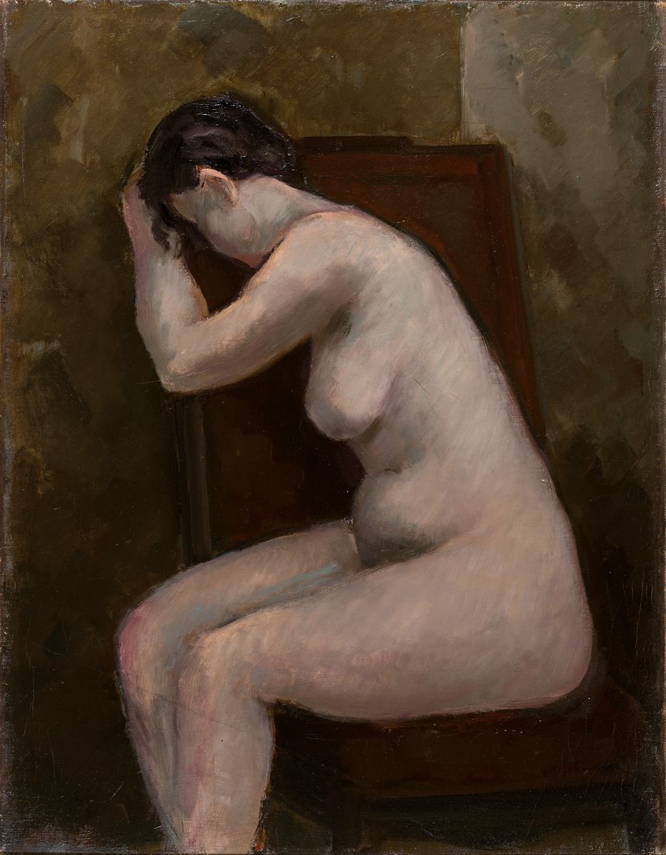 Walter Wohlschlegel, geb. 1907-1999, Öl/Lwd, verso sign., L., ca. 70x54 cm