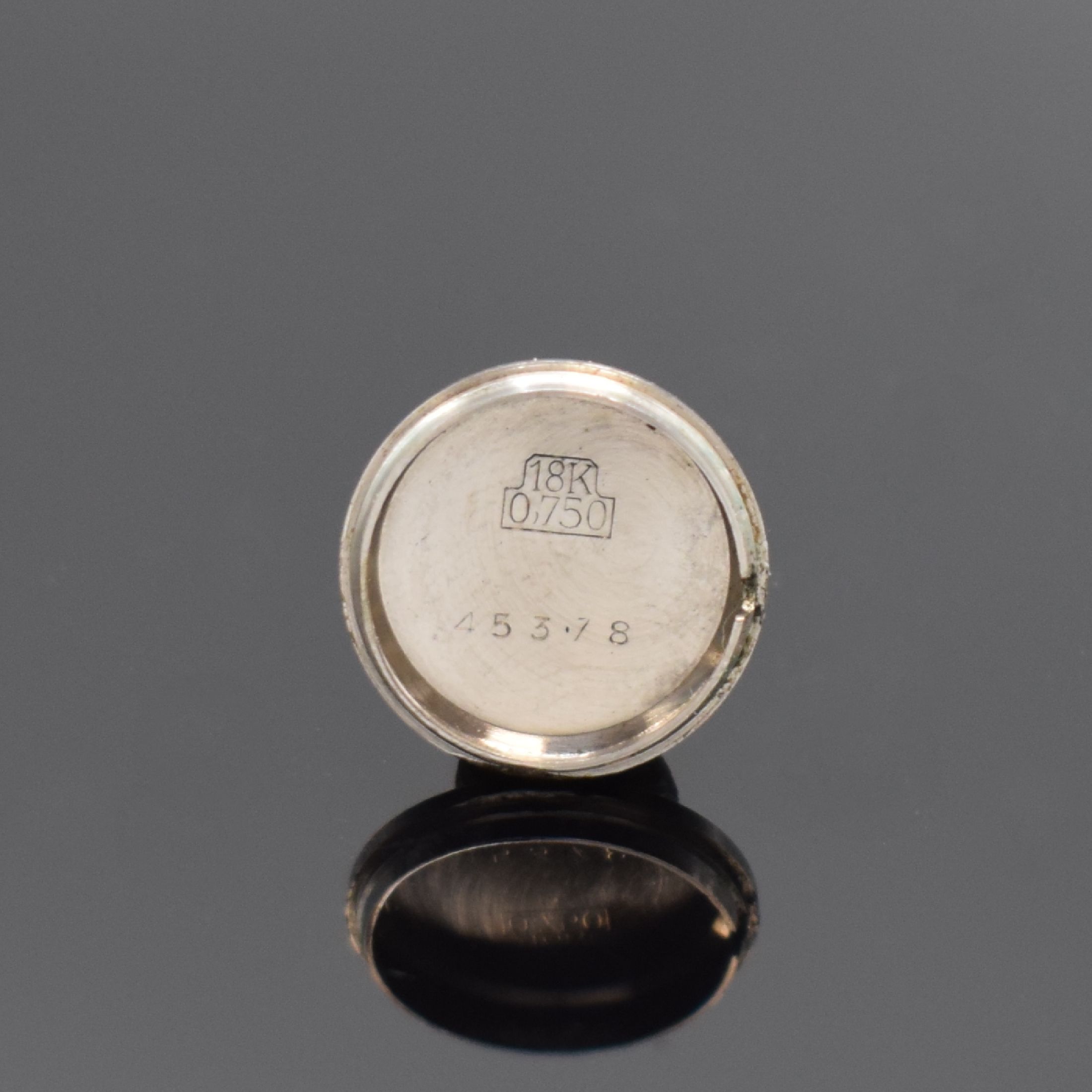 Detail d: EBEL Damenarmbanduhr in WG 750/000 mit Diamanten, Schweiz um 1960, Handaufzug, Boden aufgedr., Lünette aufw. m. Diamanten bes., silb. Zifferbl. m. ...