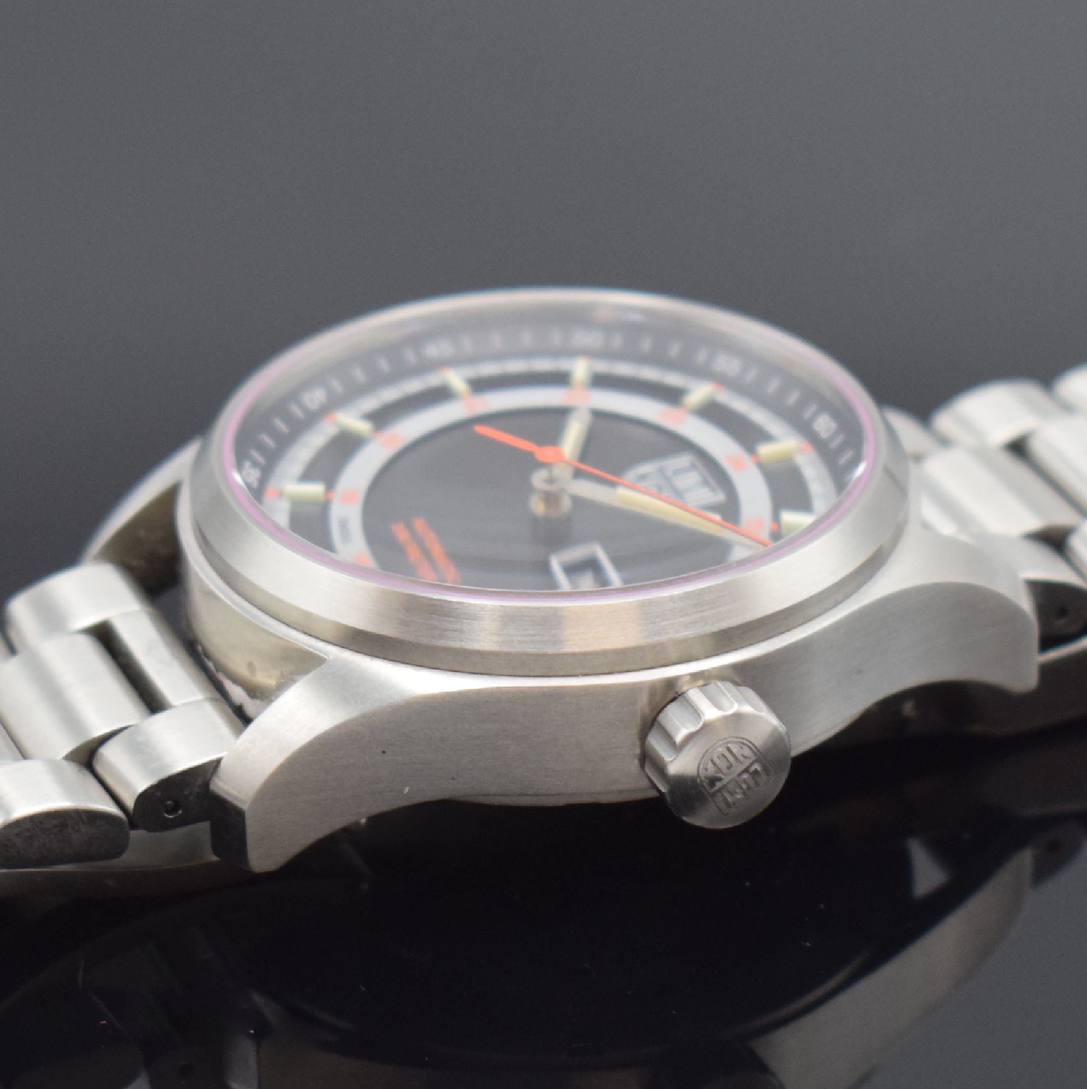 Detail c: LUMINOX Atacama Field XL.1902 Herrenarmbanduhr in Stahl, Schweiz um 2015, Automatik, Boden und Krone verschr., orig. Gliederband m. Faltschl., ...