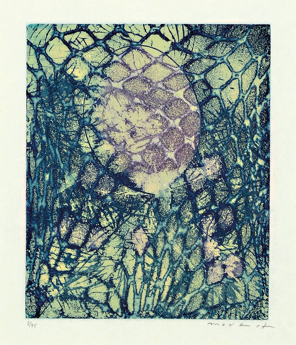 Max Ernst, 1891-1976, Farbradierung auf weißem Japanpapier, handsigniert u. nummeriert 9/45, aus dem Jahre 1967, Druck der Radierung im Atelier G. ...
