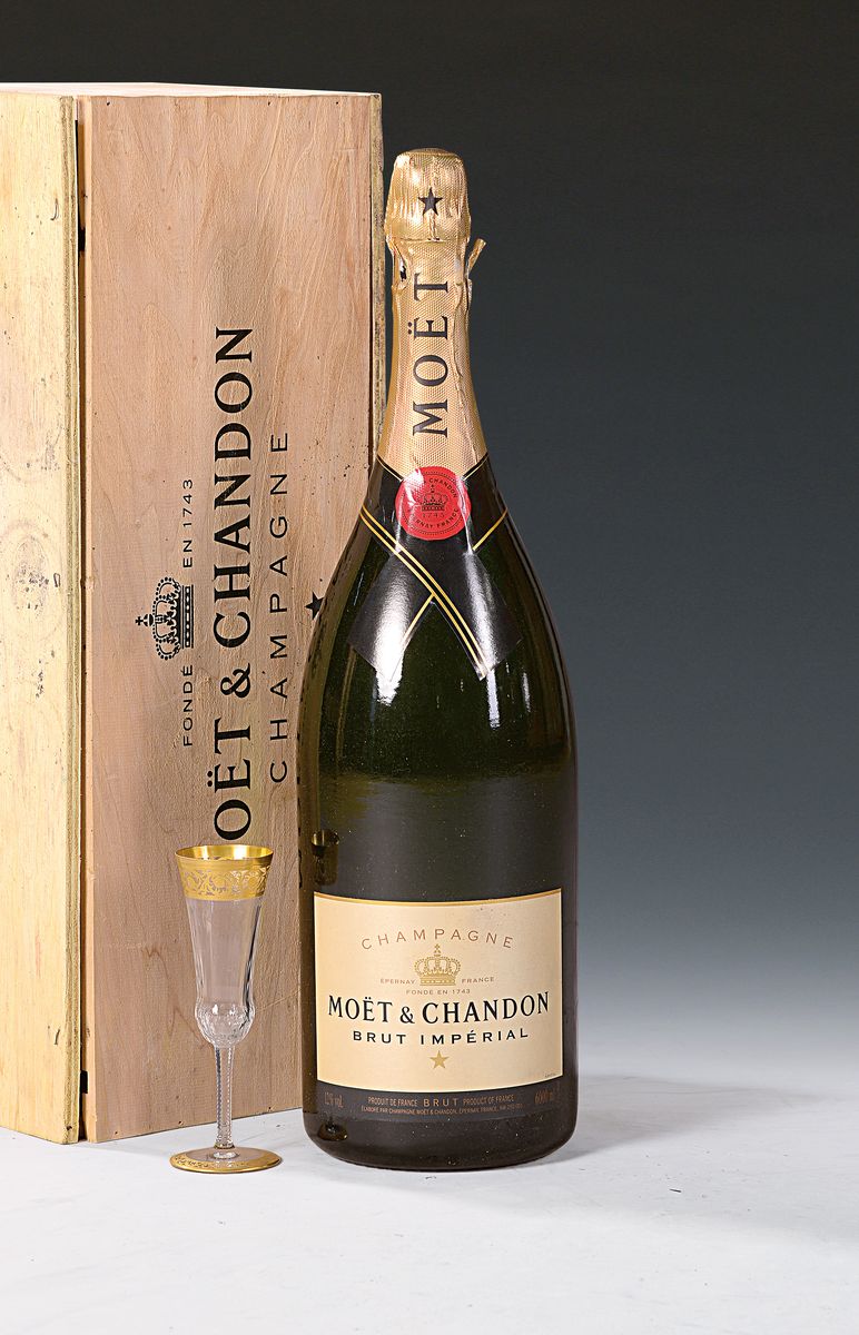 1 Flasche Methusalem Moet & Chandon, Brut Imperial, Champagner, 12 % vol, 6 Liter, in Holzkiste, aus ehem. Restaurantbestand, nicht verkostet